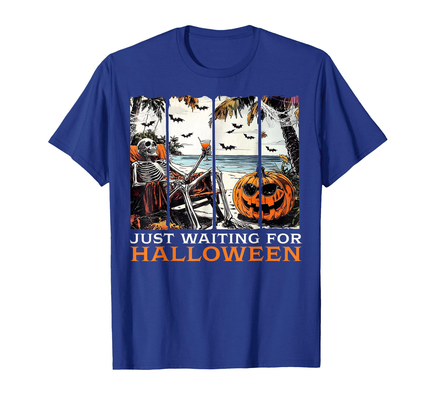 Spooky Summer Skeleton Just Waiting For Halloween T-Shirt