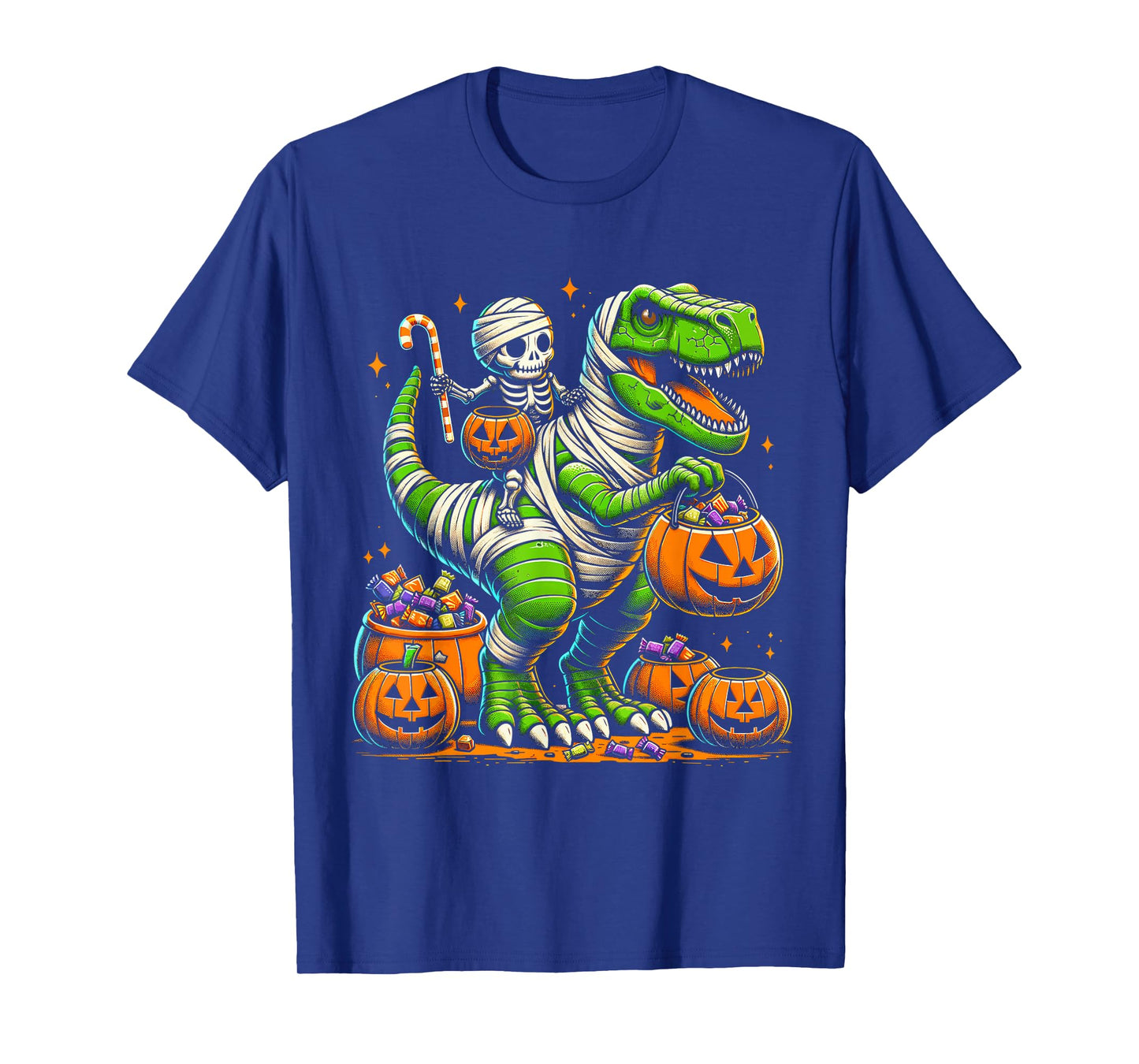 Halloween Funny T Rex Dinosaur Mummy Boys Trick Treat T-Shirt