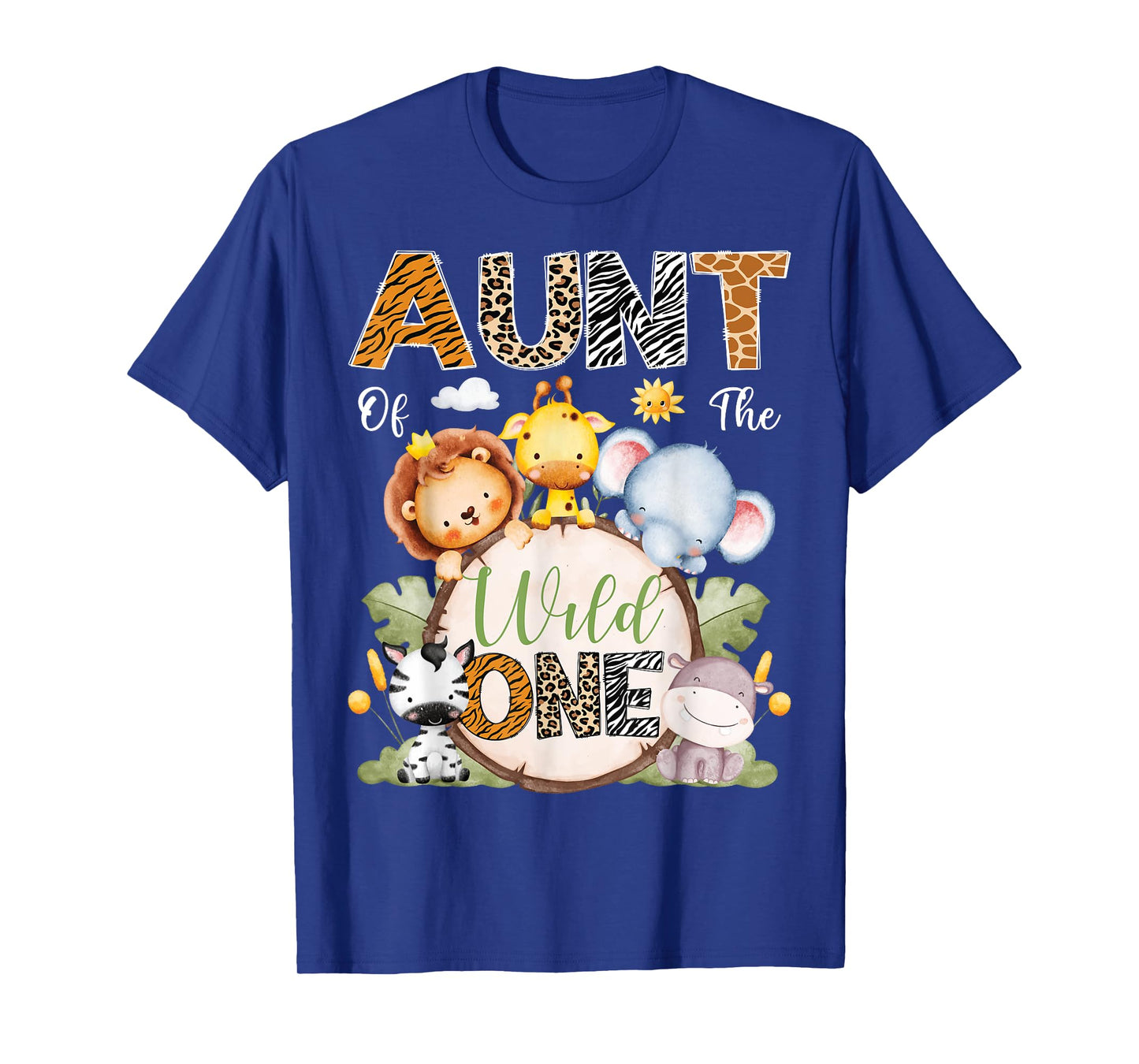 Aunt Of The Wild One 1St Birthday Boy Safari Jungle T-Shirt