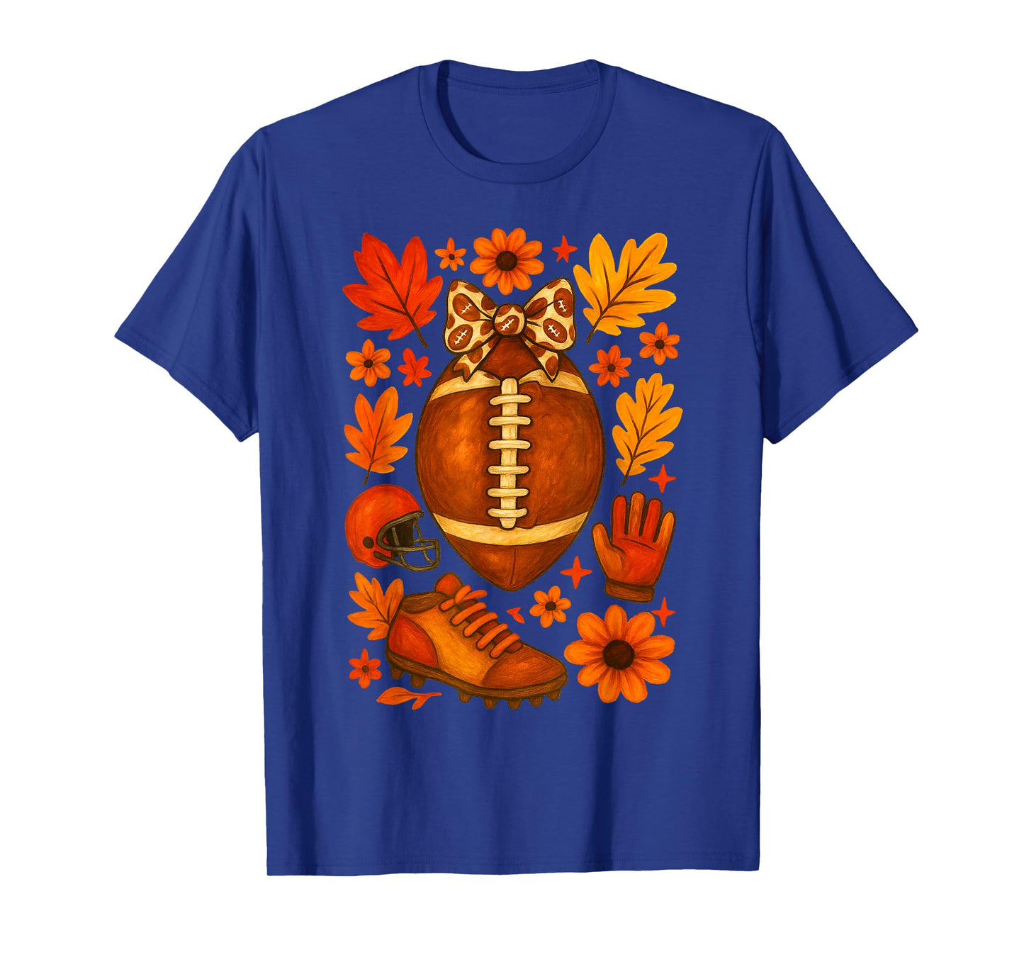 Tis The Season Fall Football Autumn Pumpkin T-Shirt