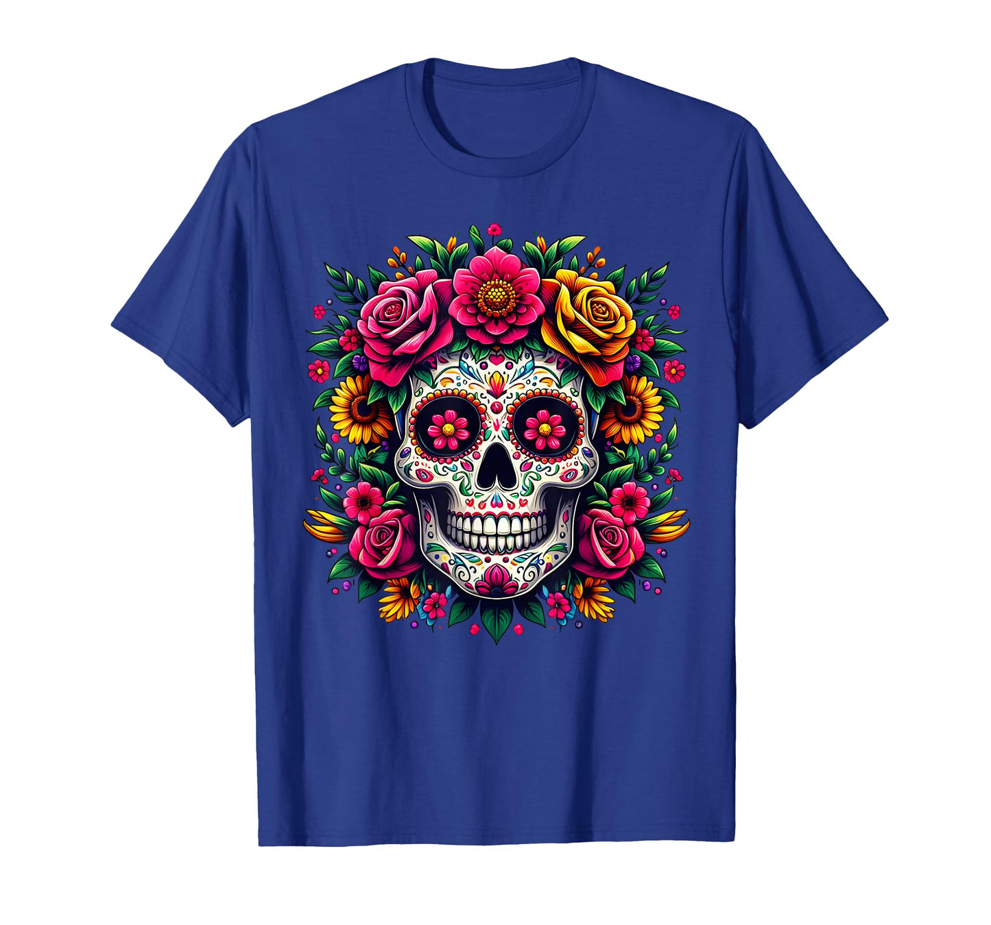 Day Of The Dead Dia De Los Muertos Sugar Skull Halloween T-Shirt