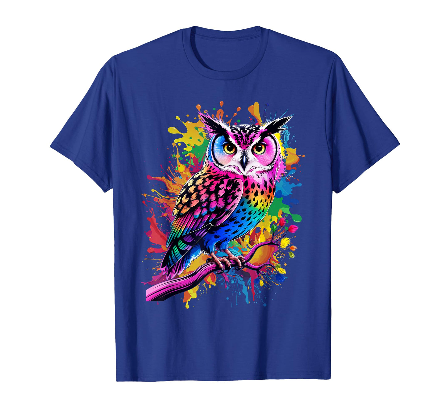 Owl Men Woman Colorful Watercolor Owl T-Shirt
