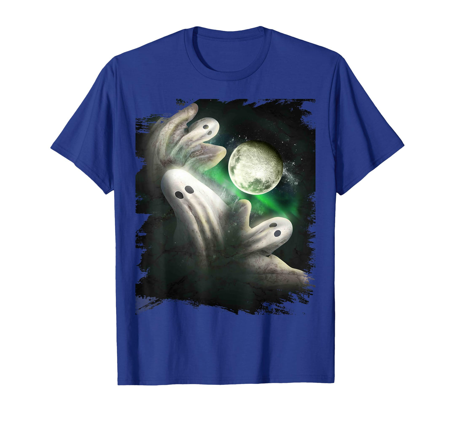 3 Three Ghost Moon, Wolf Ghosts Howling, Funny Halloween T-Shirt