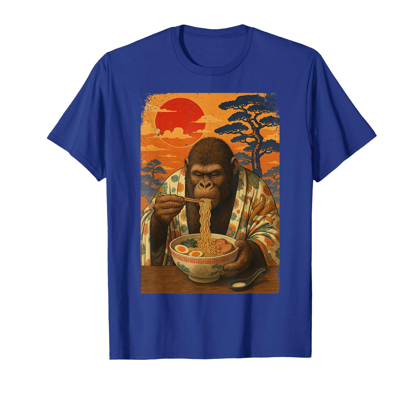 Bigfoot Eating Japanese Ramen Noodles Funny Gifts Men Women T-Shirt
