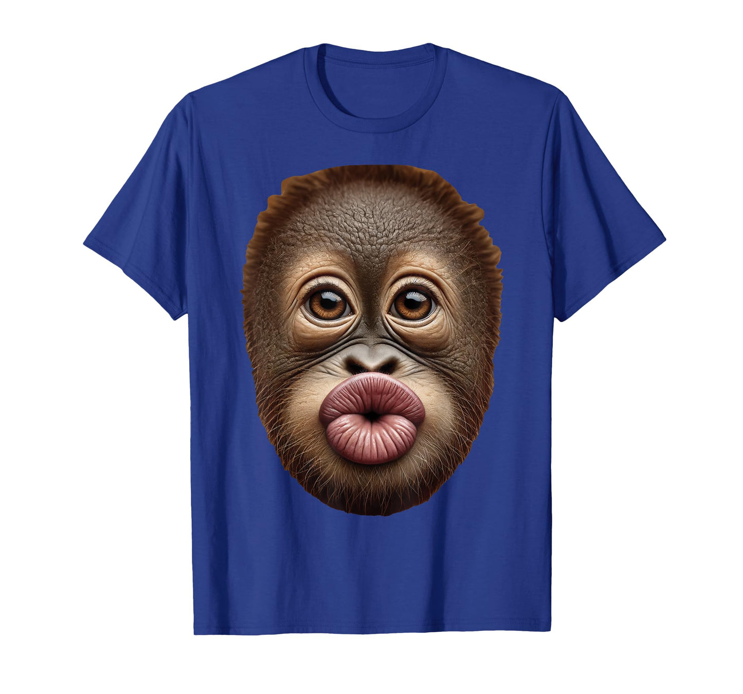 Baby Orangutan Ape Monkey Face Stomach Funny Cute Kiss Lips T-Shirt