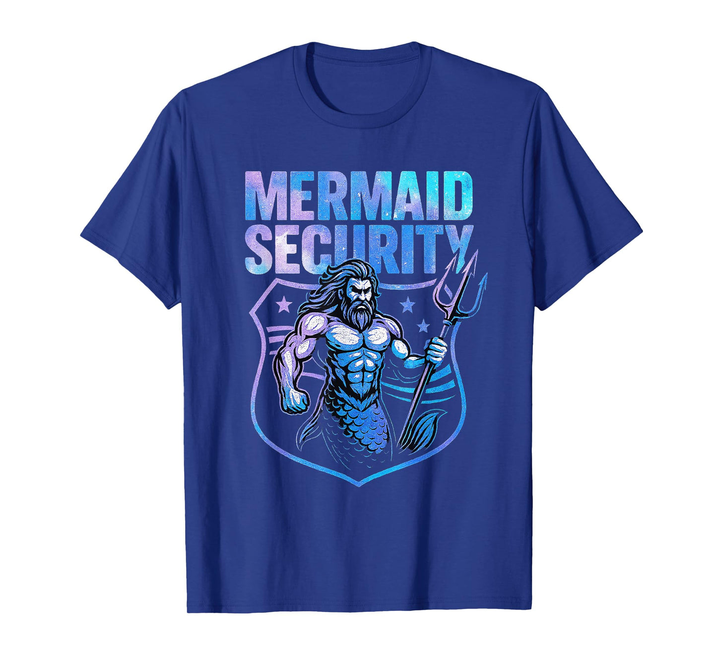 Mermaid Security Funny dad mermaid Beach Guard T-Shirt