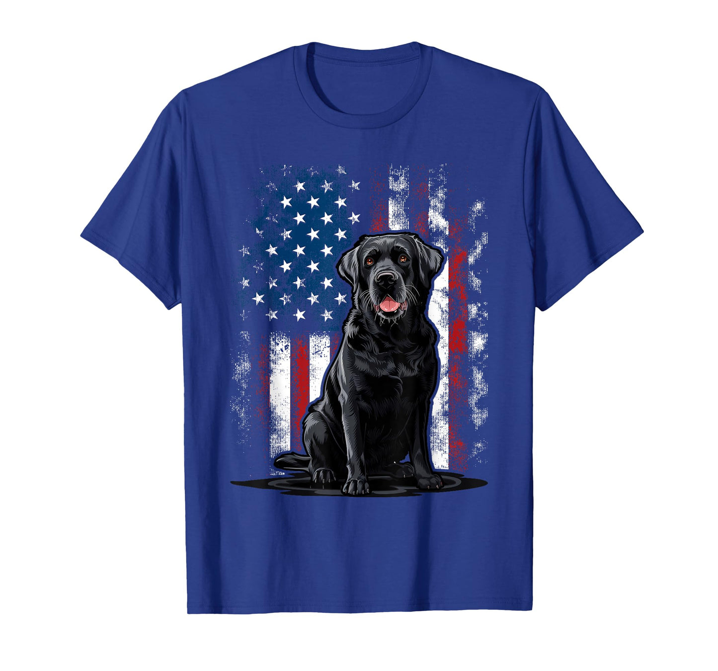 American Black Labrador USA Flag Lab Owner T-Shirt