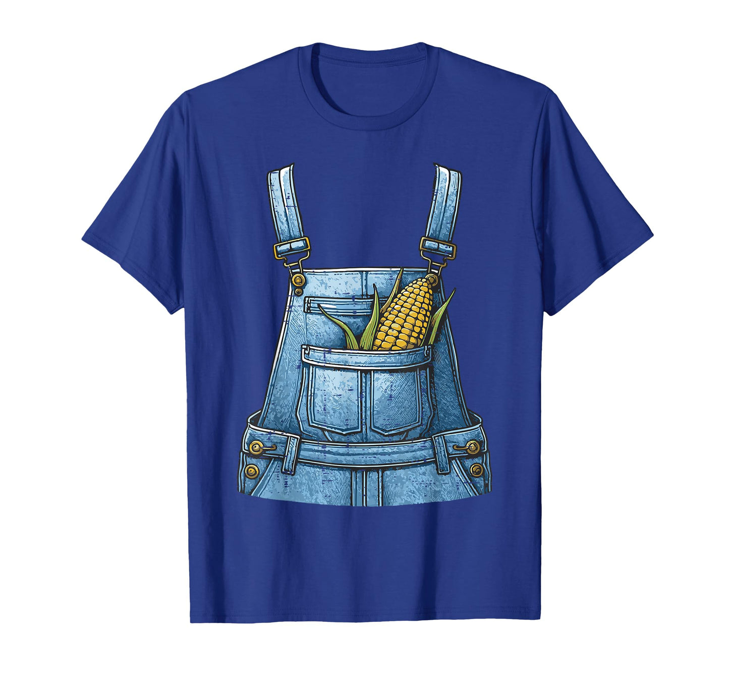Halloween Overalls Corn Farm Costume Farmer Men Women Kids T-Shirt