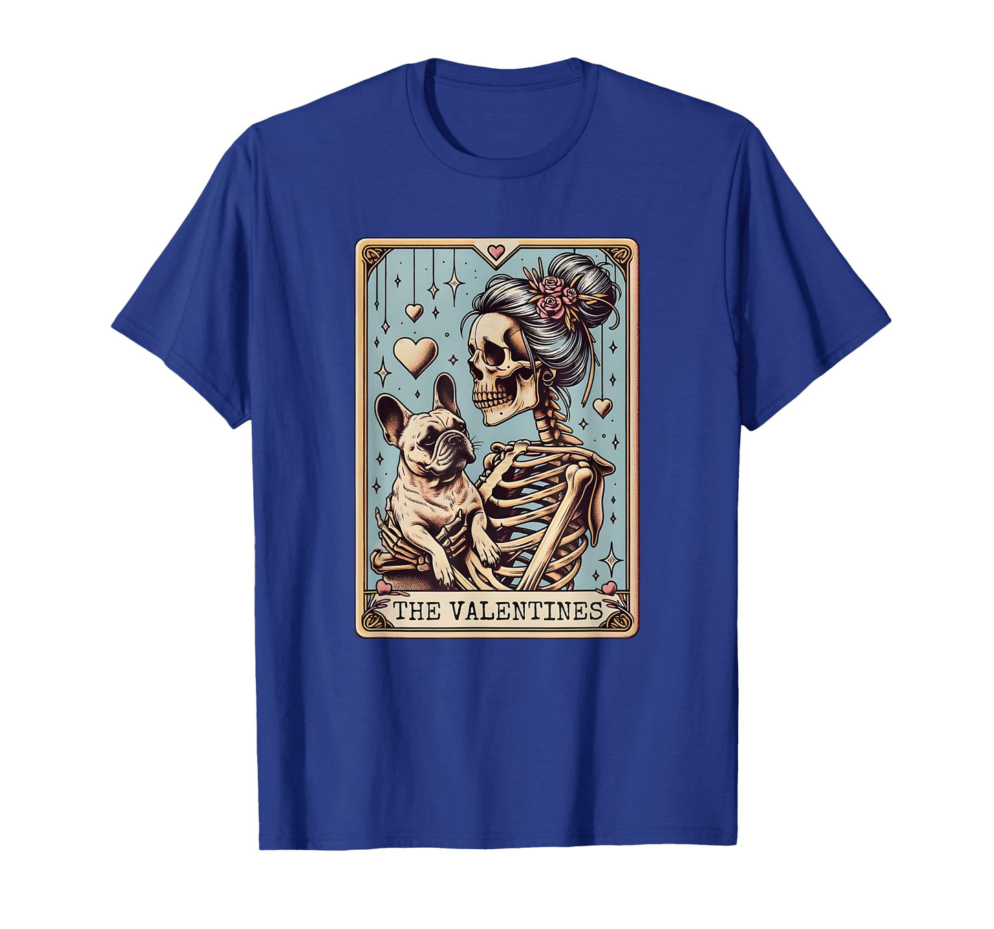 French Bulldog Valentines Day, Frenchie Mom Tarot Card T-Shirt for Men Women