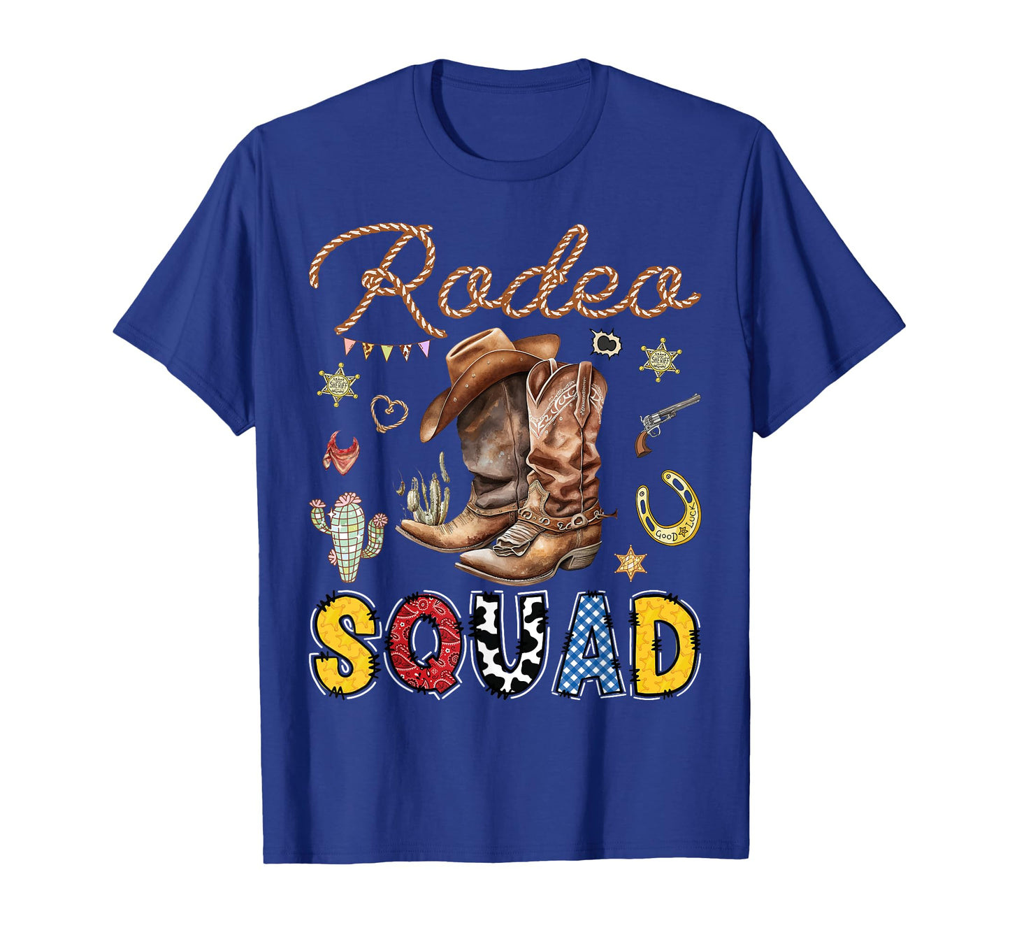 Rodeo Squad Western Cowboy Birthday Matching Family T-Shirt