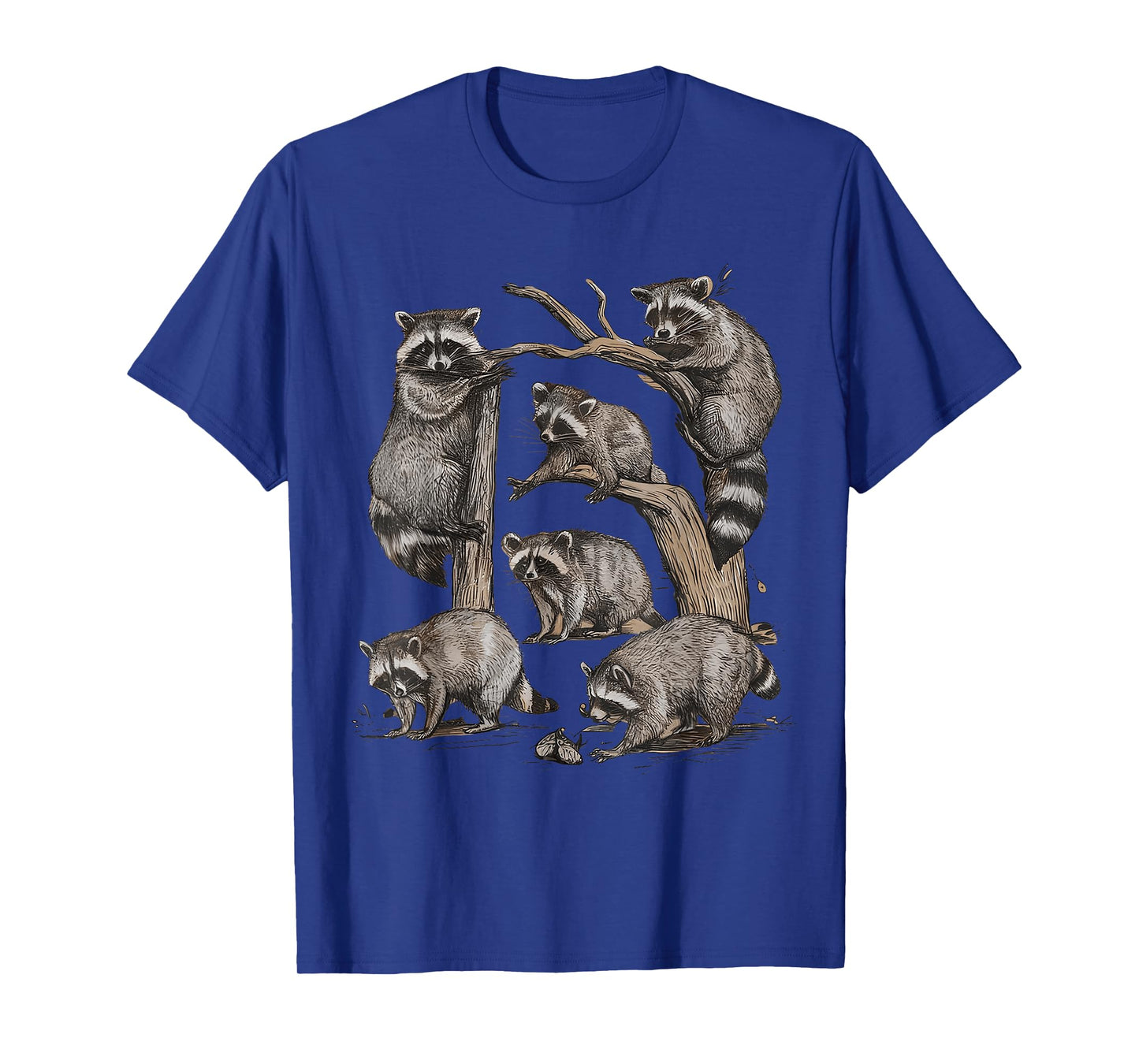 Racoon Portrait Sketch Wild Trash Panda Cute Raccoon T-Shirt