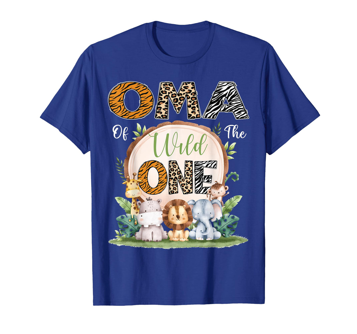 Oma Of The Wild One First Birthday Safari Woodland T-Shirt