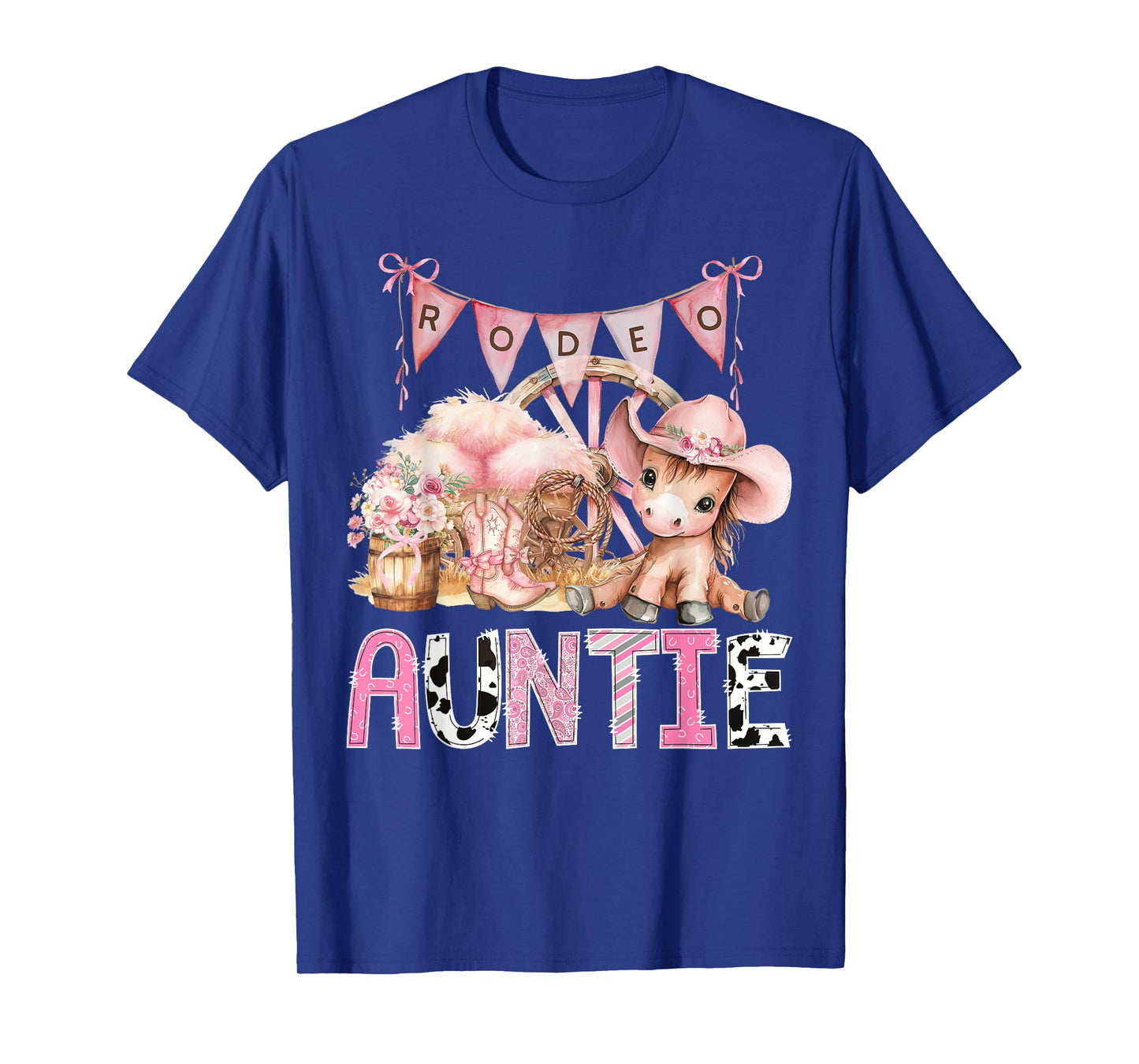 Rodeo Auntie Pink CowGirl Coquette 1St Birthday Party T-Shirt