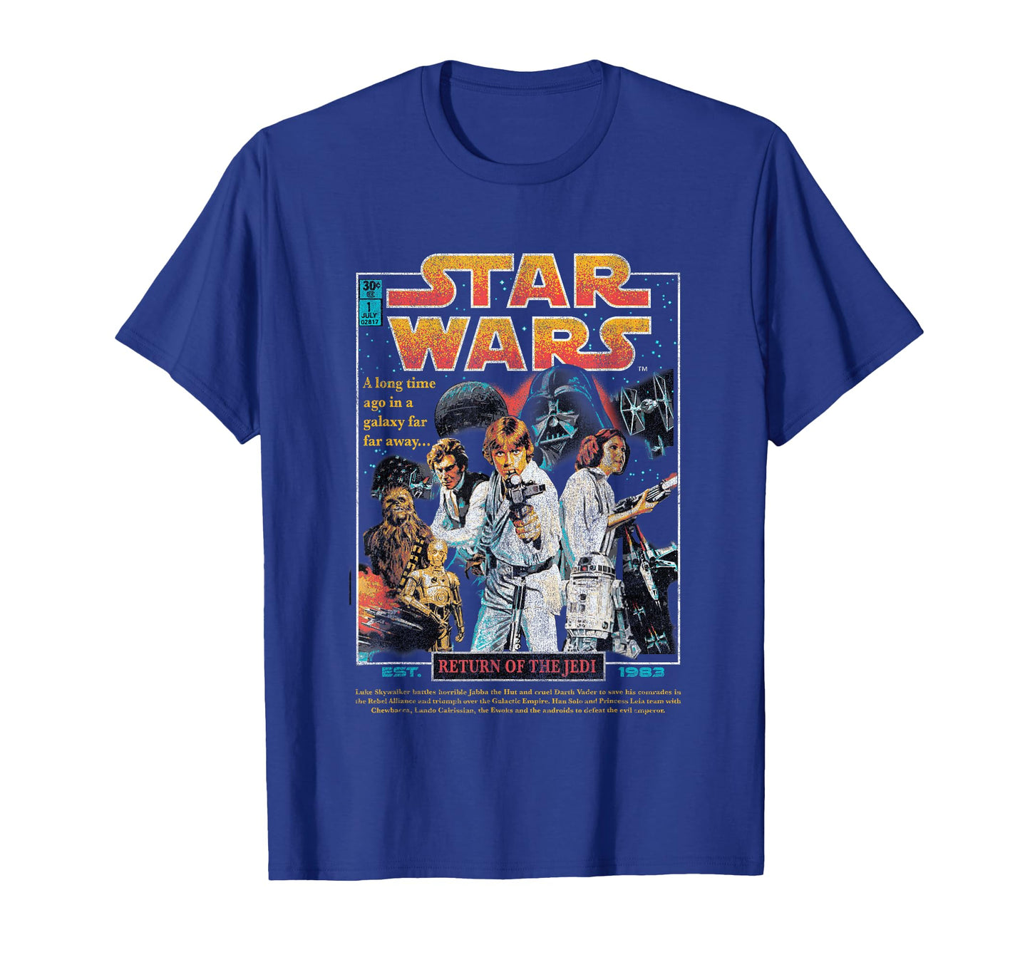 Star Wars Return Of The Jedi Retro Group Poster T-Shirt