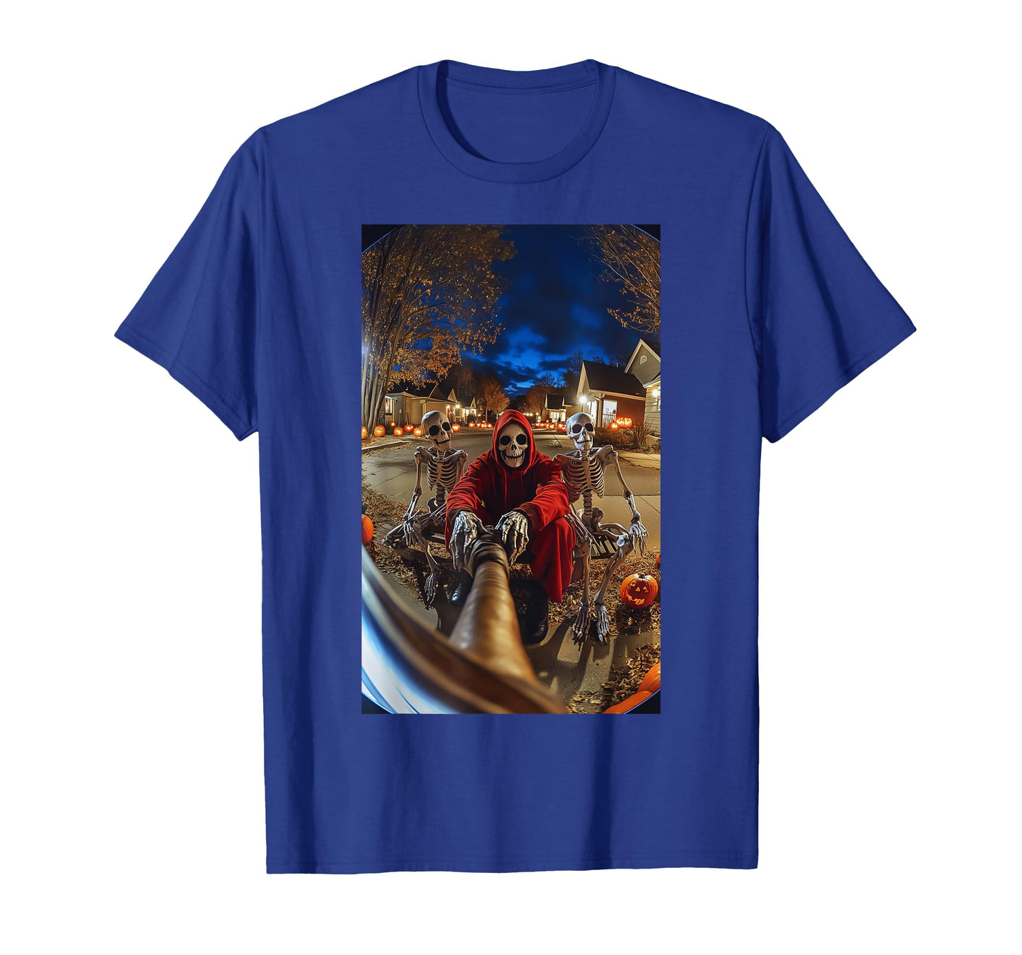 Grim Reaper Halloween Selfie โ Funny Skeleton Squad Costume T-Shirt