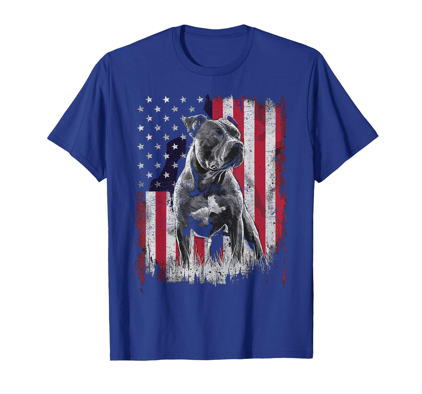 Pit Bull Dog Dad Mom 4th of July Patriotic USA Women Men T-Shirt