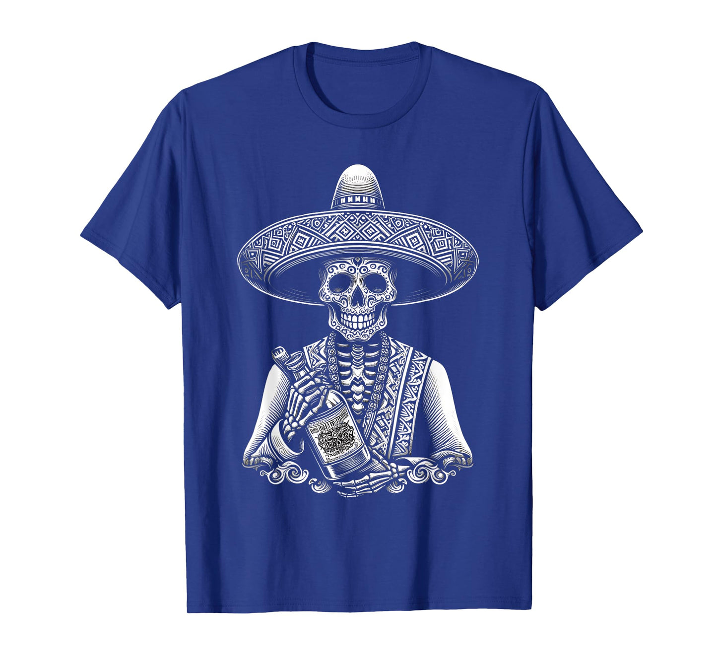Mexico Tequila Dia De Los Muertos Vintage Mexican Skeleton T-Shirt