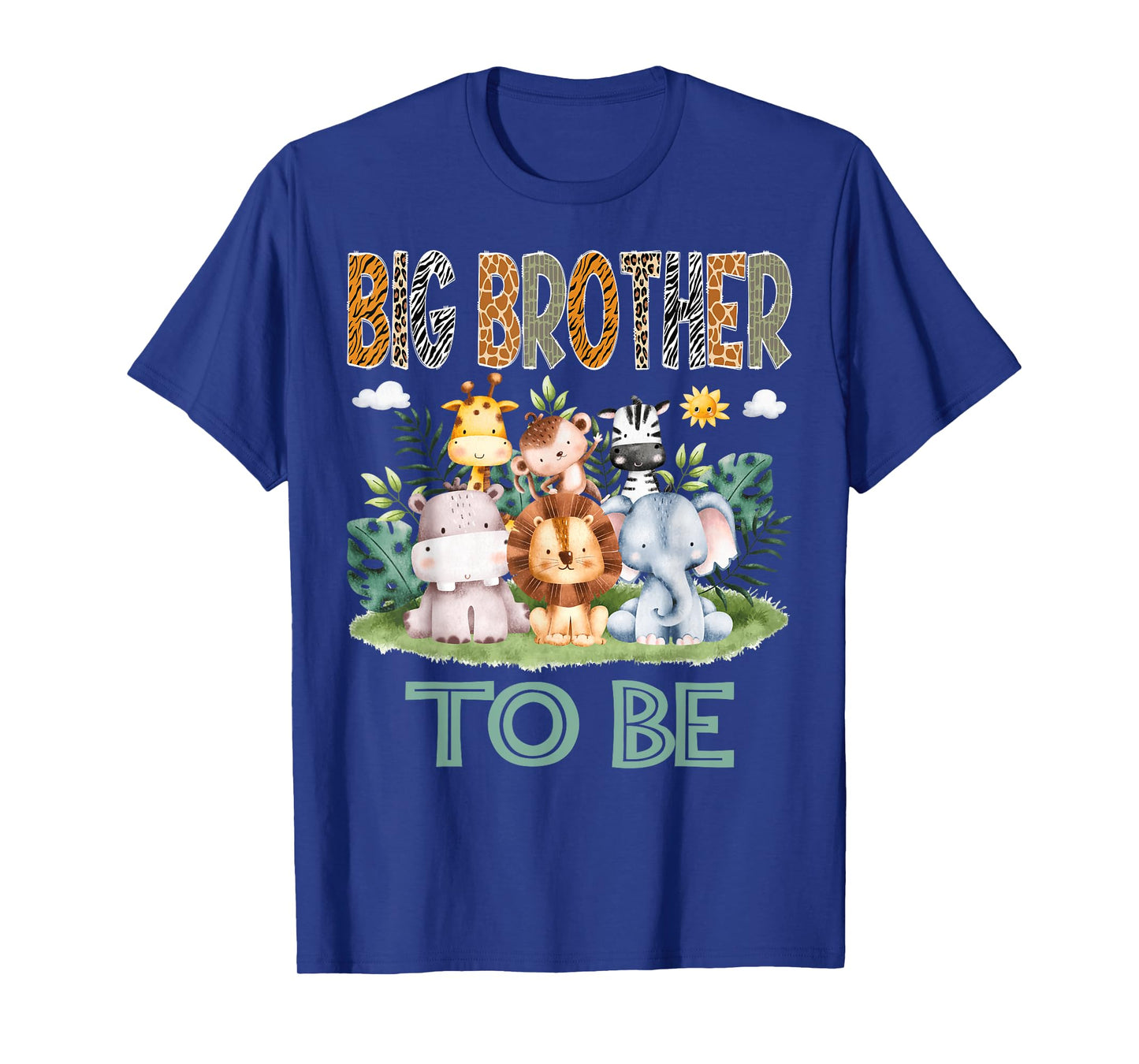 Soon To Be Big Brother Safari Jungle Animal Gender Reveal T-Shirt