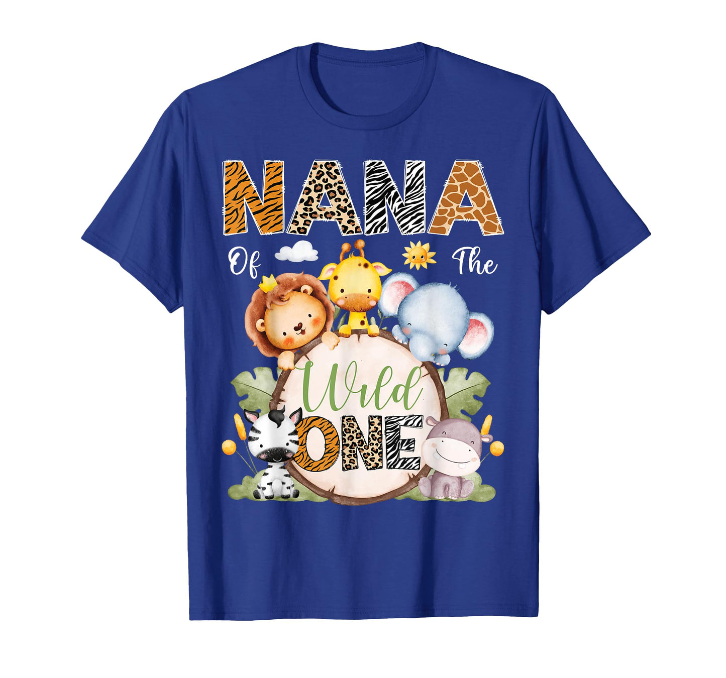 Nana Of The Wild One 1St Birthday Boy Safari Jungle T-Shirt