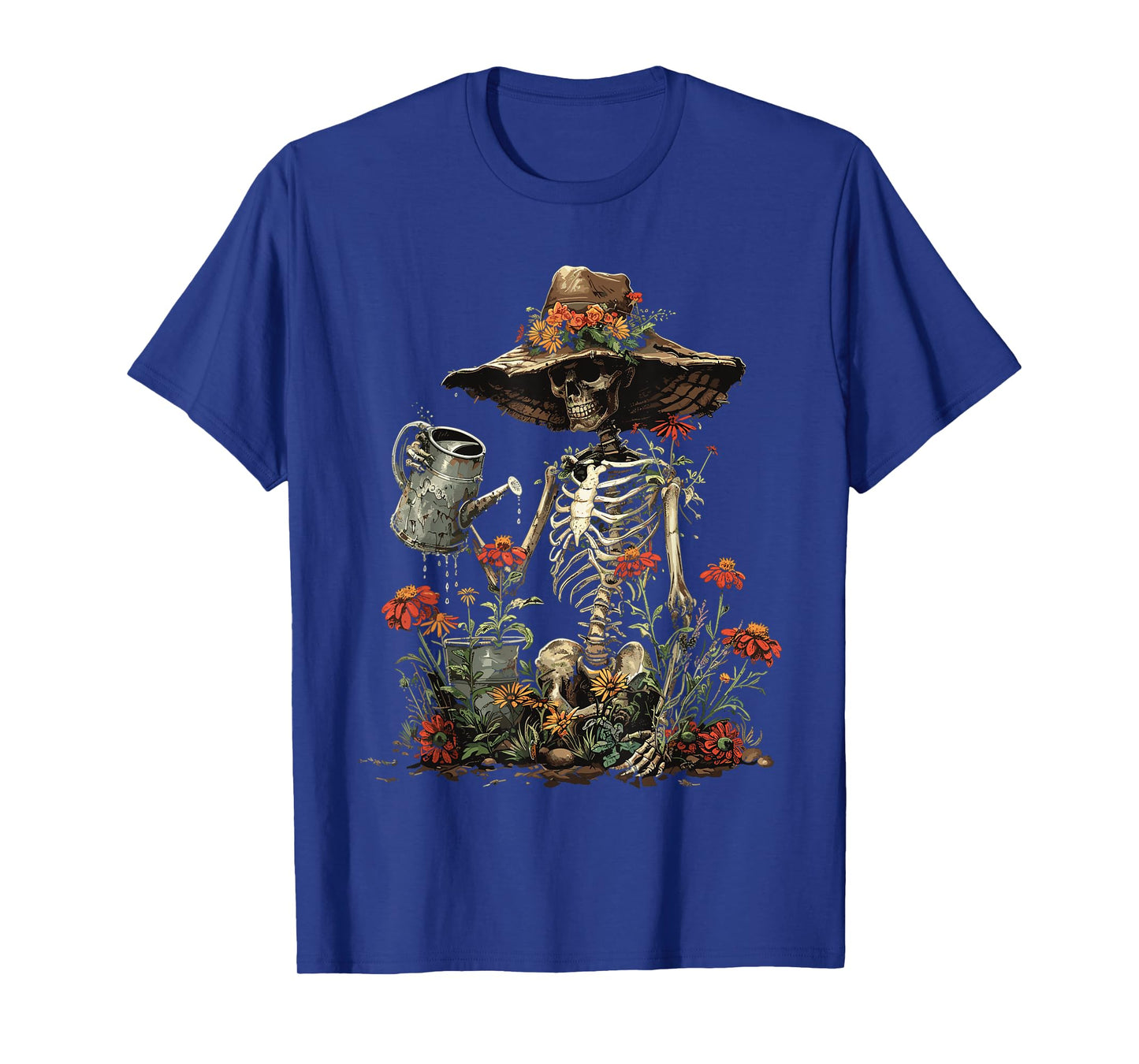 Skeleton Plants Lover Gardening Halloween T-Shirt