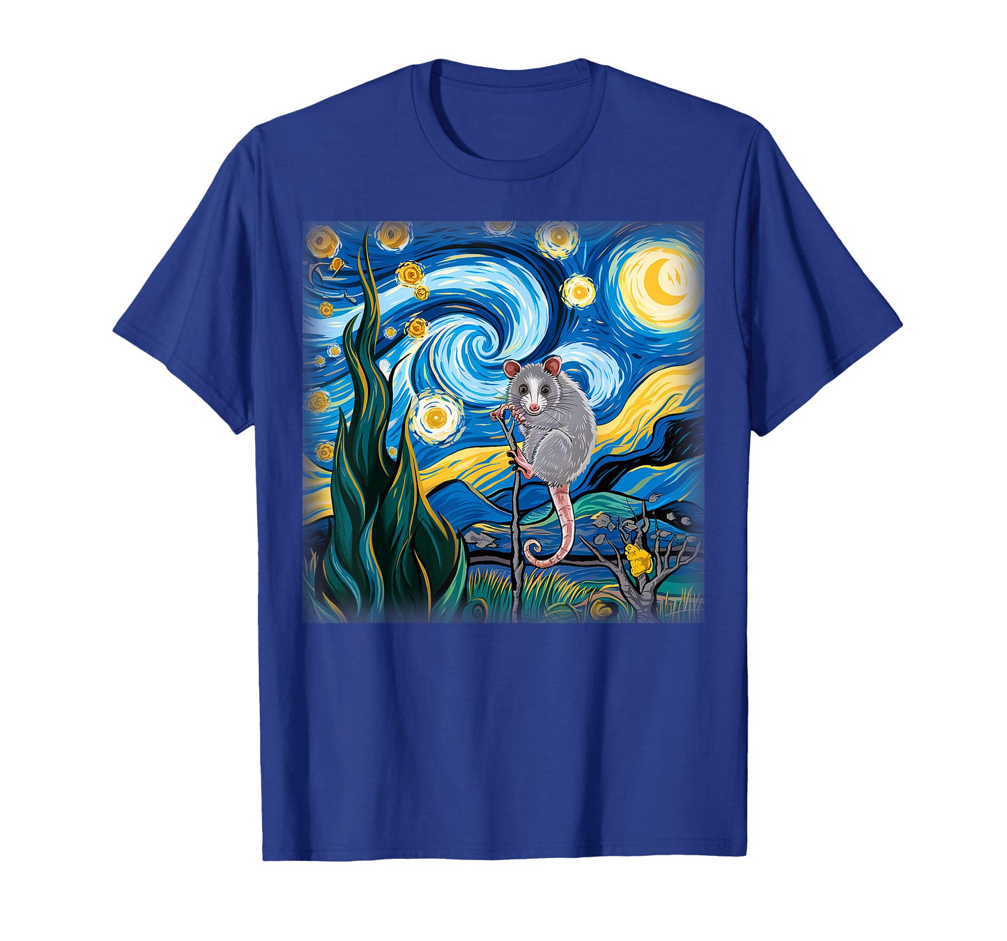 Starry Night Opossum Van Gogh Possum Rodent Gifts Men Women T-Shirt