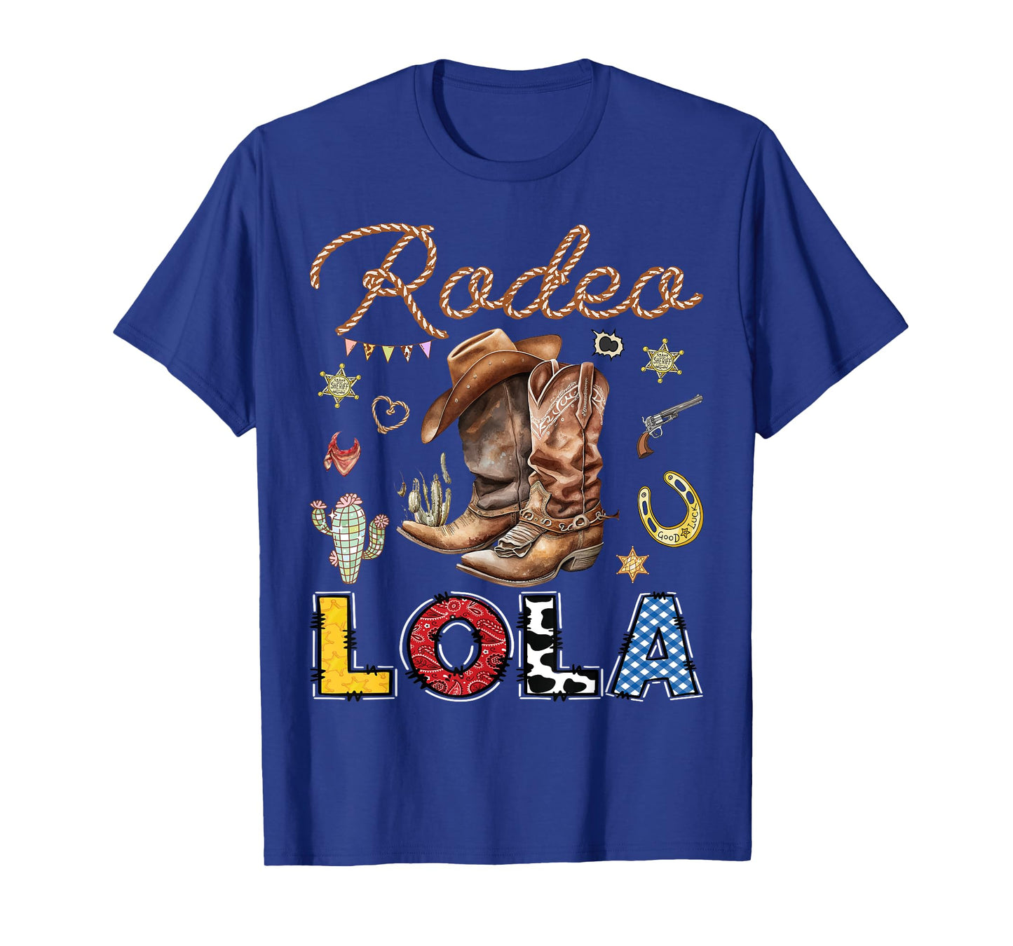 Rodeo Lola Western Cowboy Birthday Matching Family T-Shirt