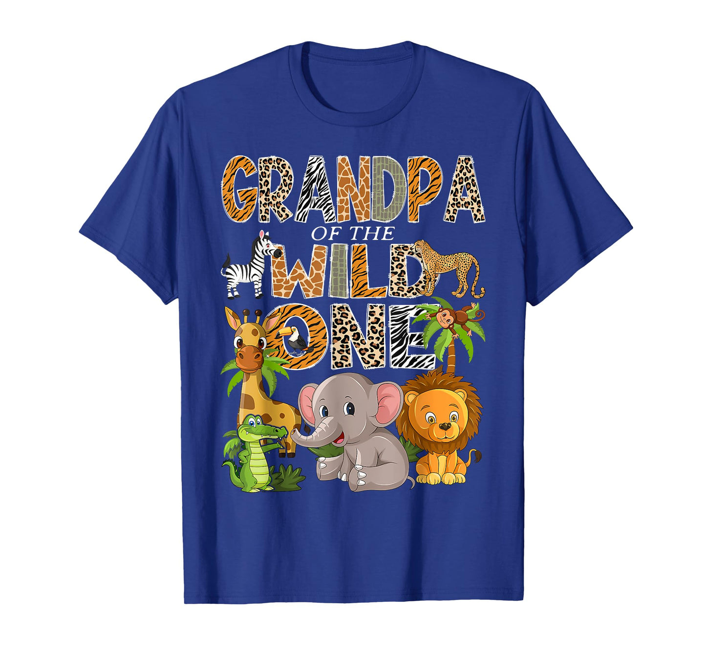 Grandpa Of The Wild One 1St Birthday Boy Safari Jungle T-Shirt