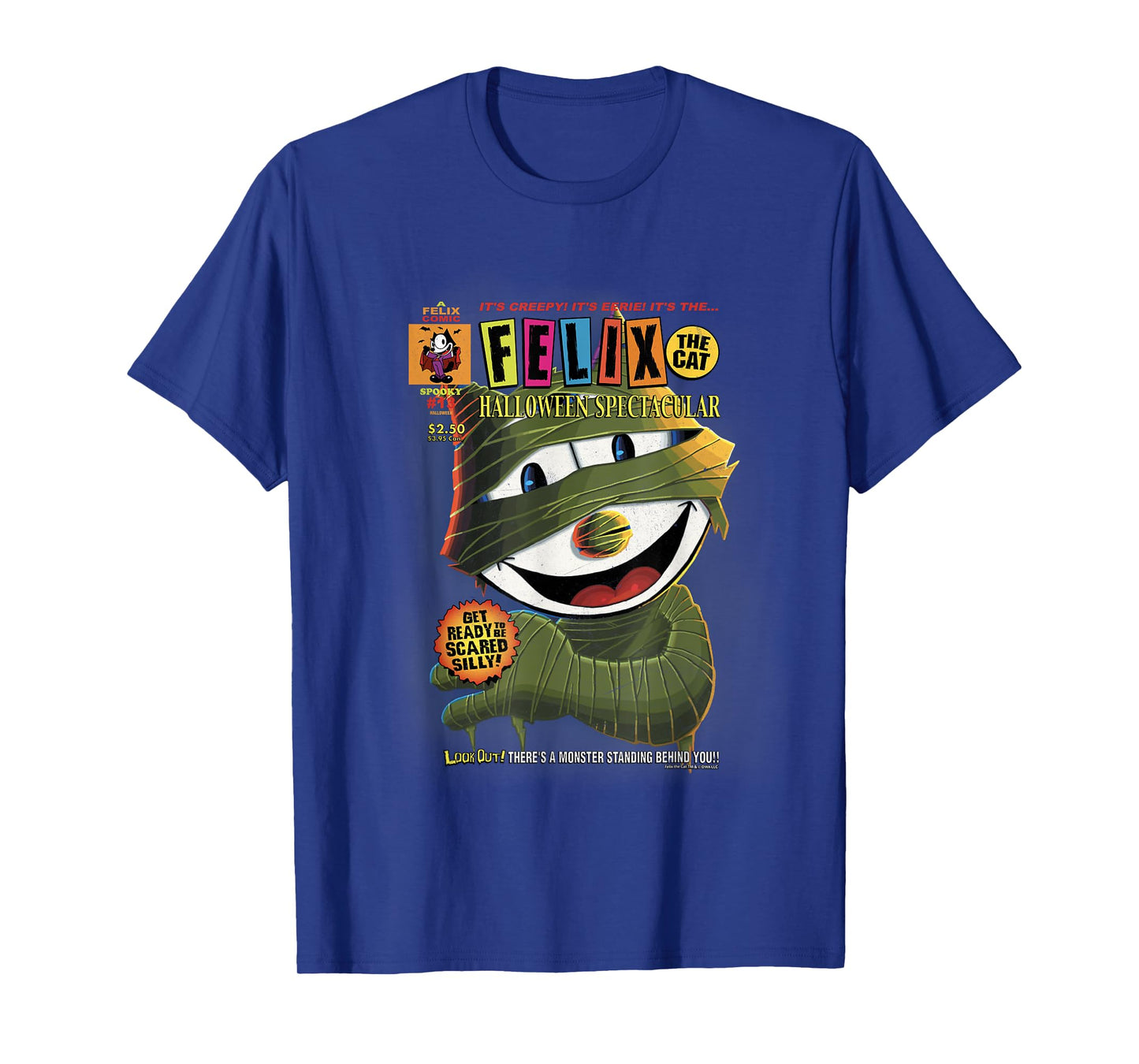 Felix The Cat Spectacular Halloween Comic Book Style T-Shirt for Men Women Kids