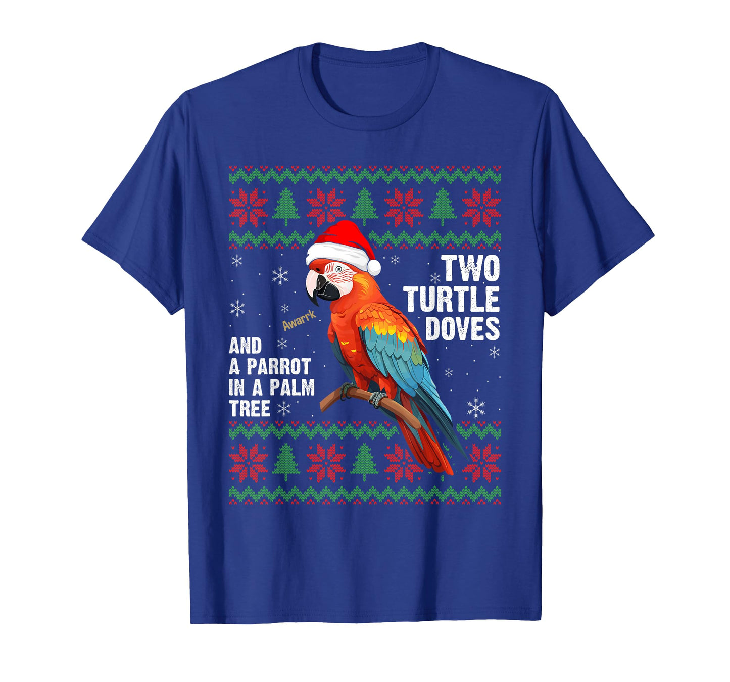 Funny Christmas Tropical Parrot Ugly Christmas Sweater T-Shirt