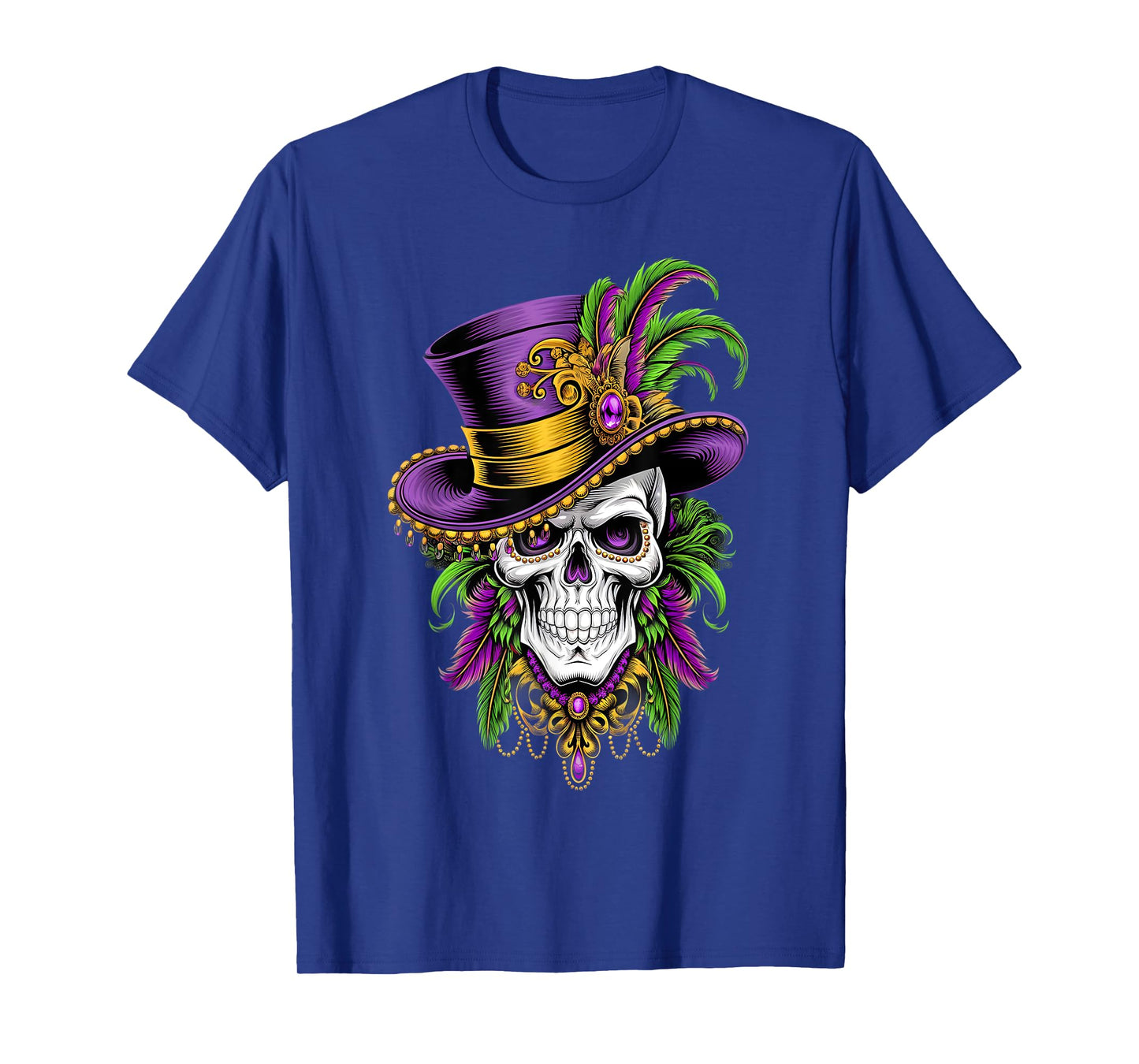 Mardi Gras Sugar Skull Carnival New Orleans Men Women Gifts T-Shirt