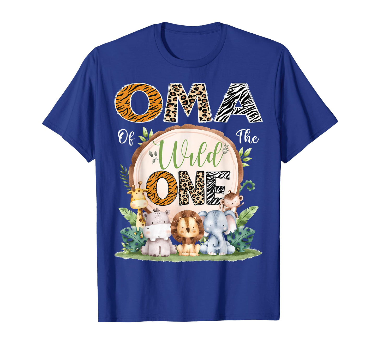 Oma Of The Wild One 1St Birthday Safari Jungle Woodland T-Shirt