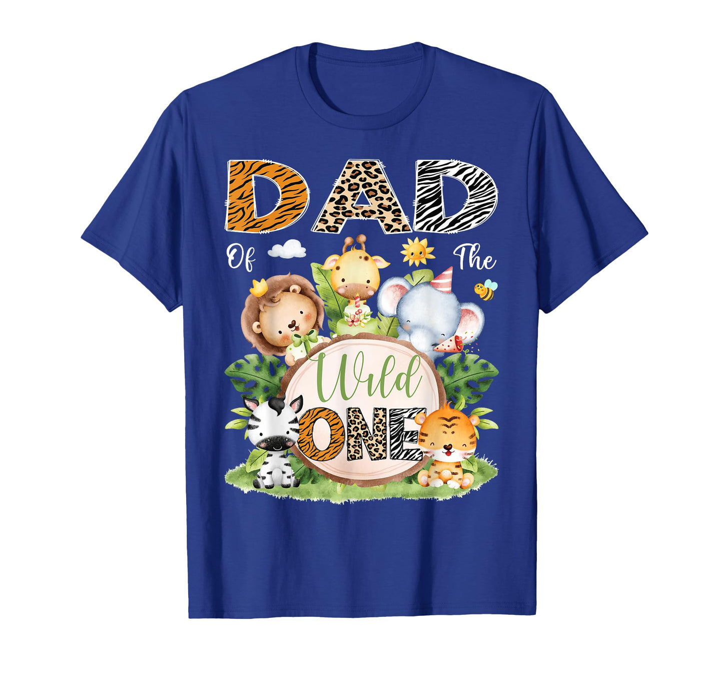 Dad Of The Wild One 1St Birthday Kids Safari Jungle T-Shirt