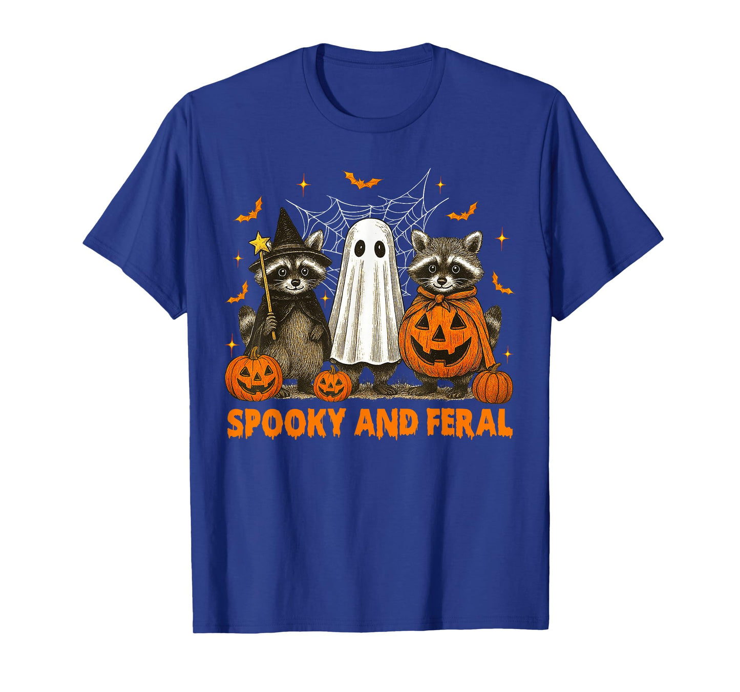 Spooky And Feral Halloween Cute Ghost Raccoon Trick Or Treat T-Shirt