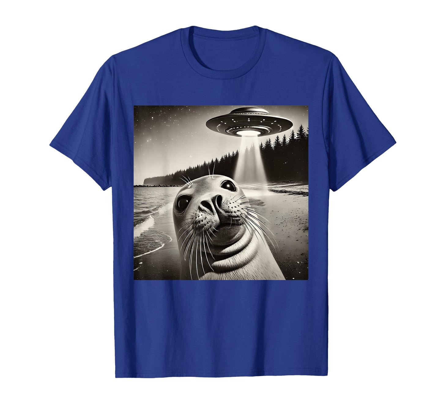 Funny Seal Selfie UFOs T-Shirt
