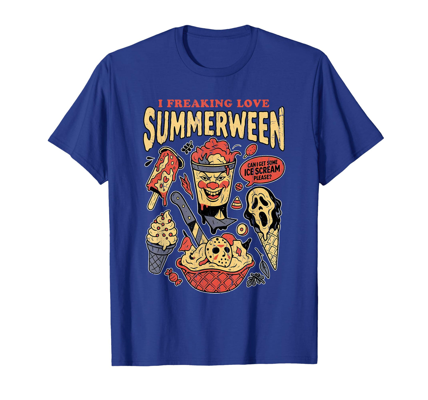 I Freaking Love Summerween, Can I Get Some Ice Cream Please T-Shirt