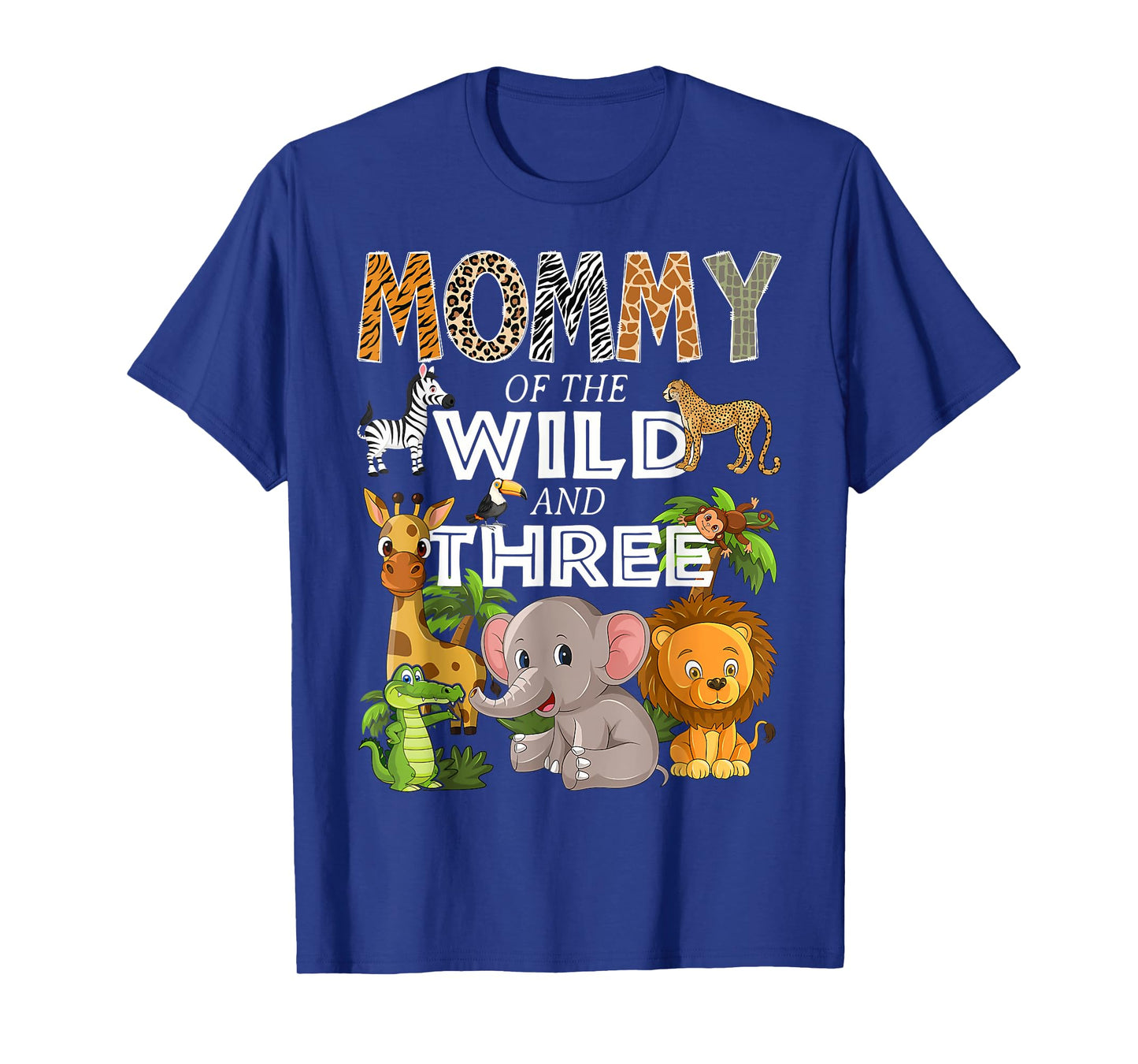 Mommy Of The Wild Three Zoo Birthday Safari Jungle Animal T-Shirt