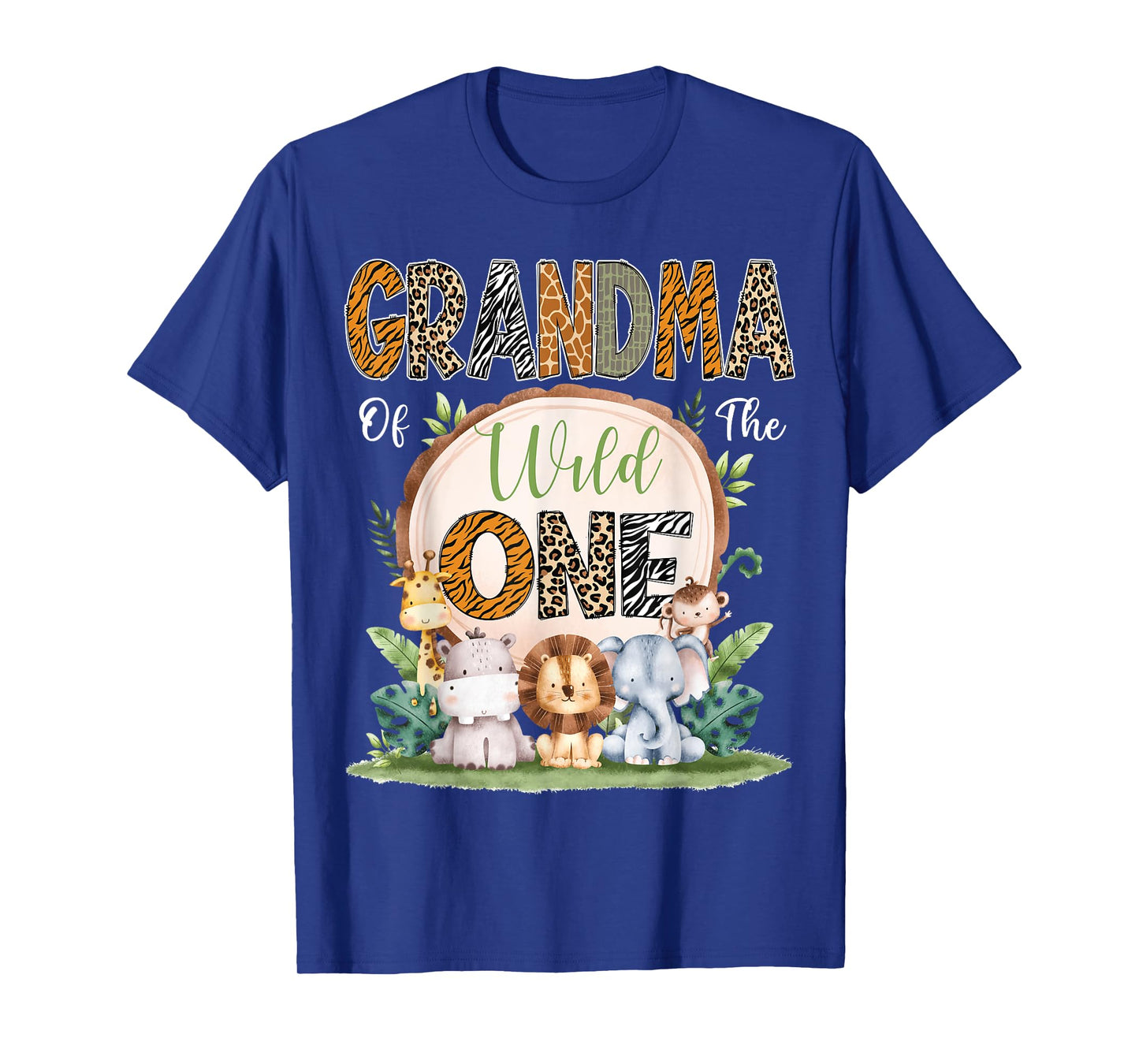 Grandma Of The Wild One First Birthday Safari Woodland T-Shirt