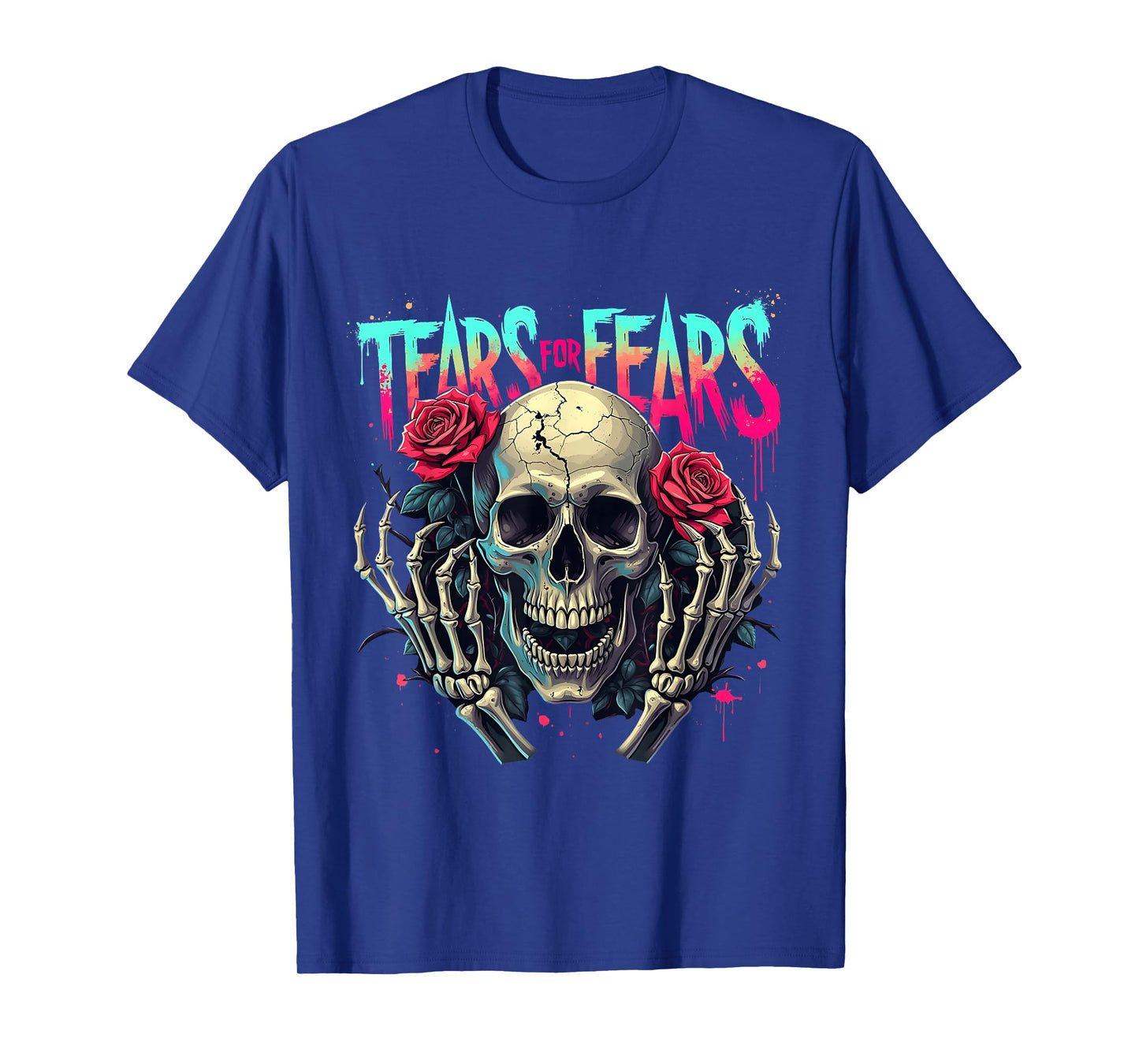 Tears for Fears Gothic Skull and Roses Dark Aesthetic Art T-Shirt