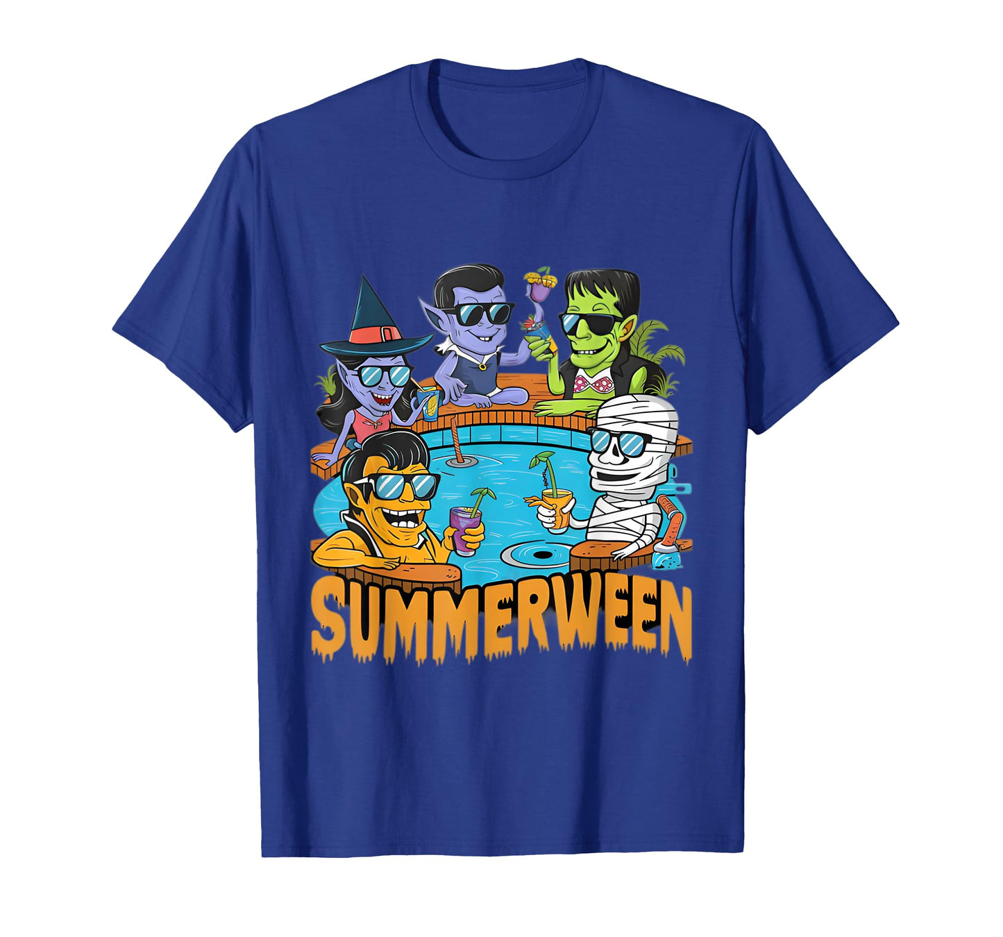 Summerween Halloween Spooky Monster T-Shirt for Men Women Kids