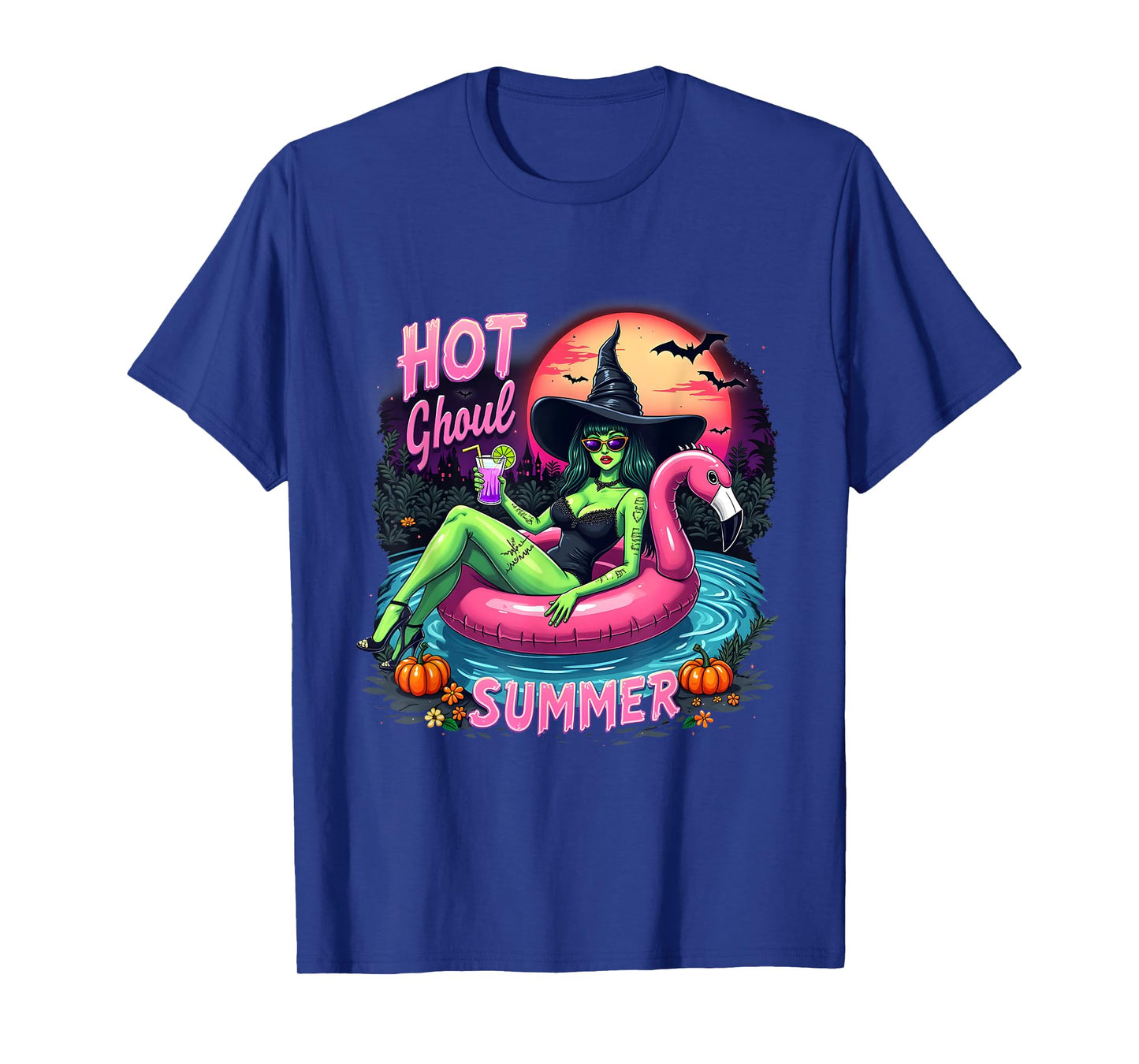 Funny HOT GHOUL SUMMER Summerween Vibes Skeleton Ice Cream T-Shirt