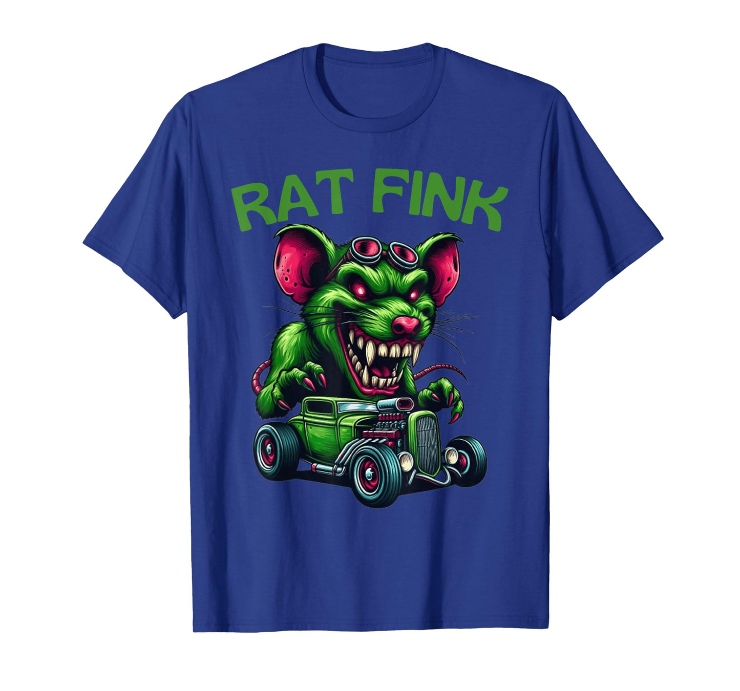 Rat Fink Funny RatFink Cartoon Hot Rod, Cool Spooky Rat T-Shirt
