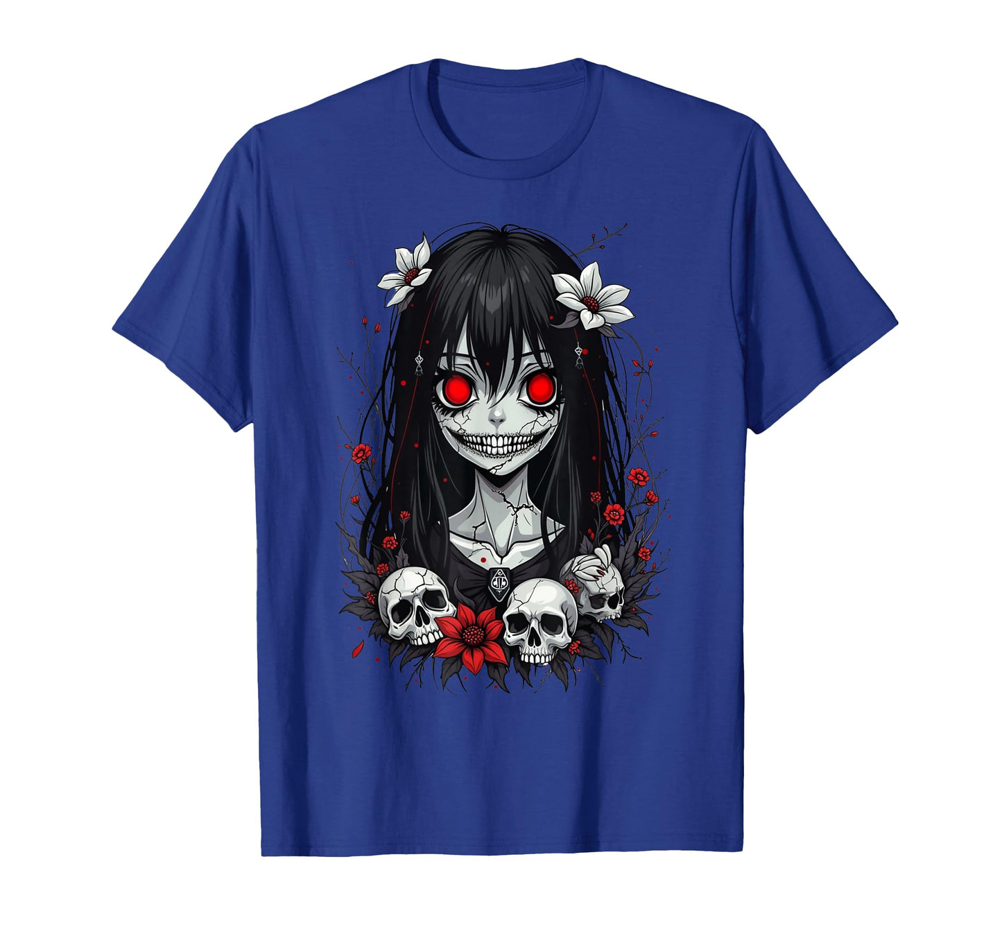Dark Gothic Anime Girl Creepy Kawaii Goth Girl Horror Anime Aesthetic T-Shirt