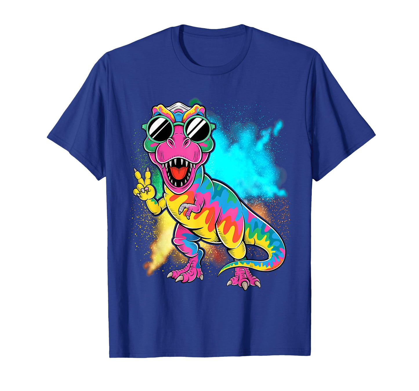 Tie-Dye Dinosaur Peace Sign Hippie Dinosaur T-Shirt