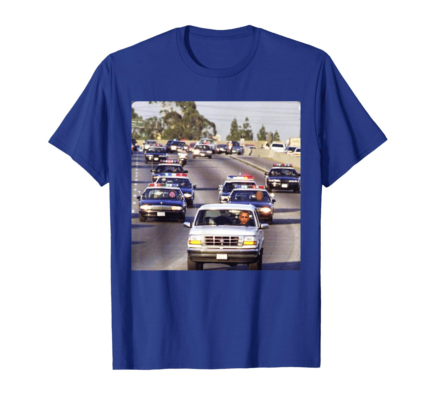 Trump and JD Vance in cop Cars Chasing Down Obama Meme T-Shirt
