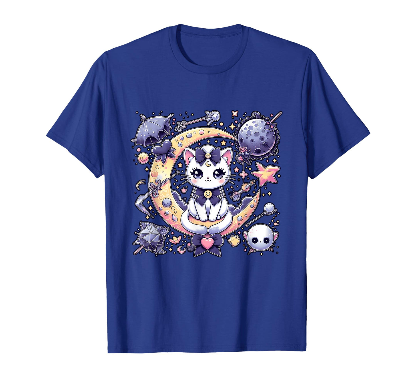Sailor Meow Cute Moon Cat Space Magic Gothic Halloween T-Shirt