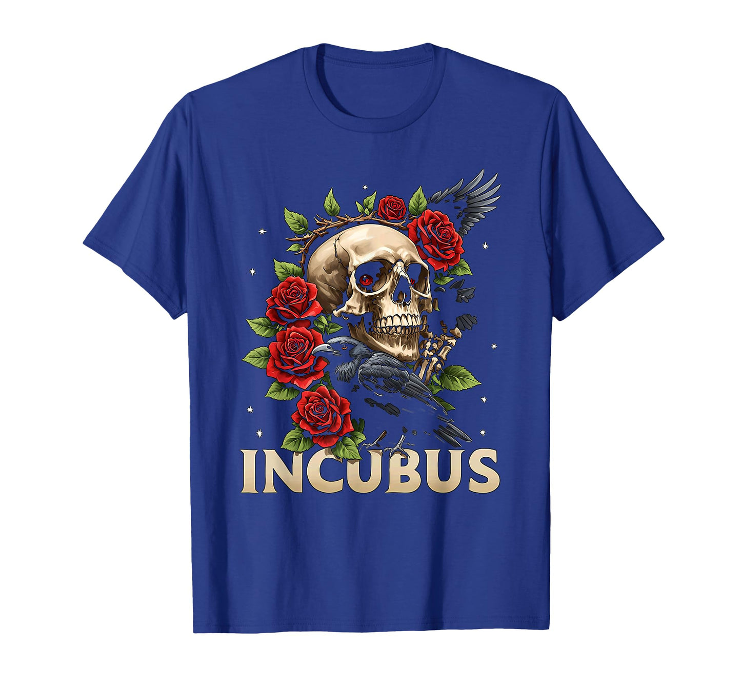Incubus Crow Left Skull Flower Halloween Costume T-Shirt