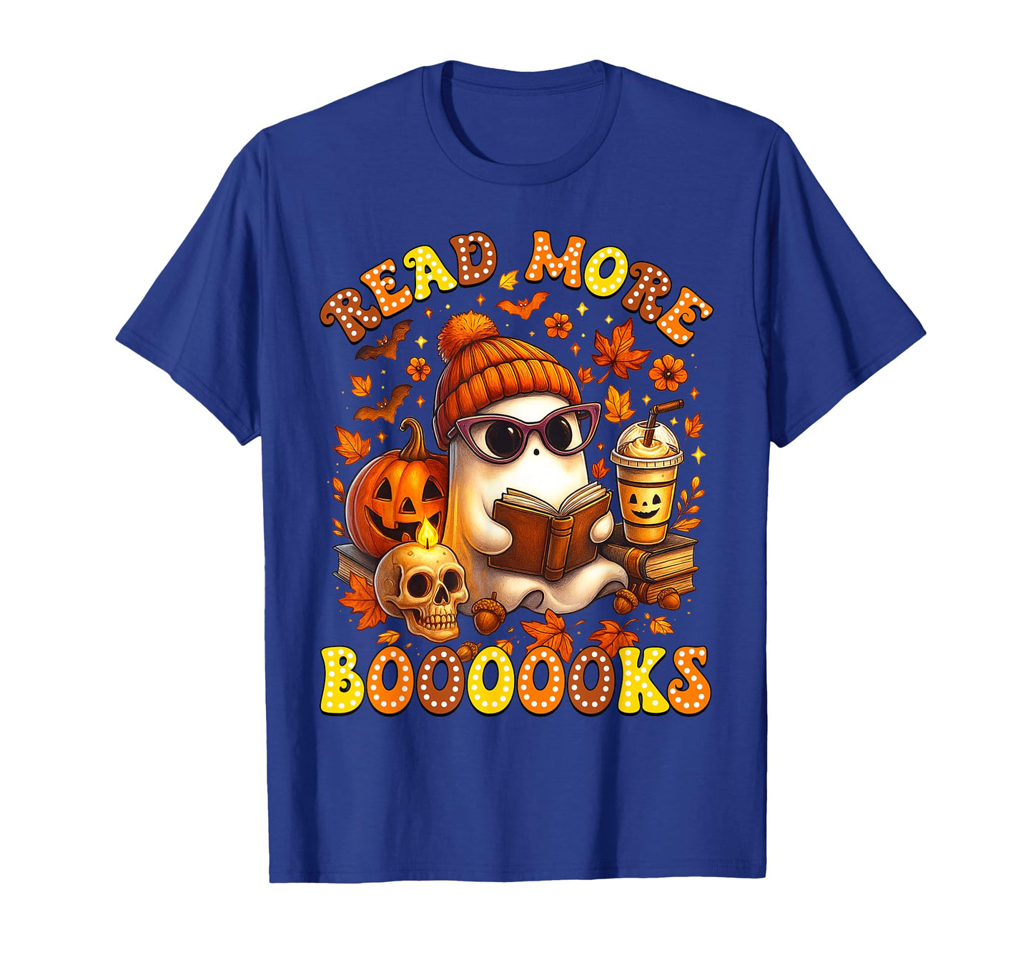 Read More Books Halloween Ghost Coffee Reading Book Lovers T-Shirt