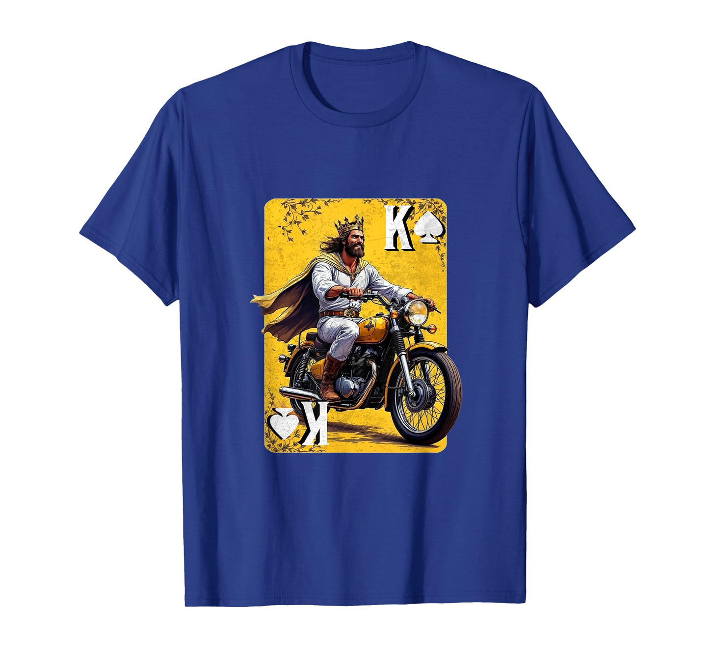 Vintage King Card Motorcycle Biker Motorcycling Guys Men T-Shirt