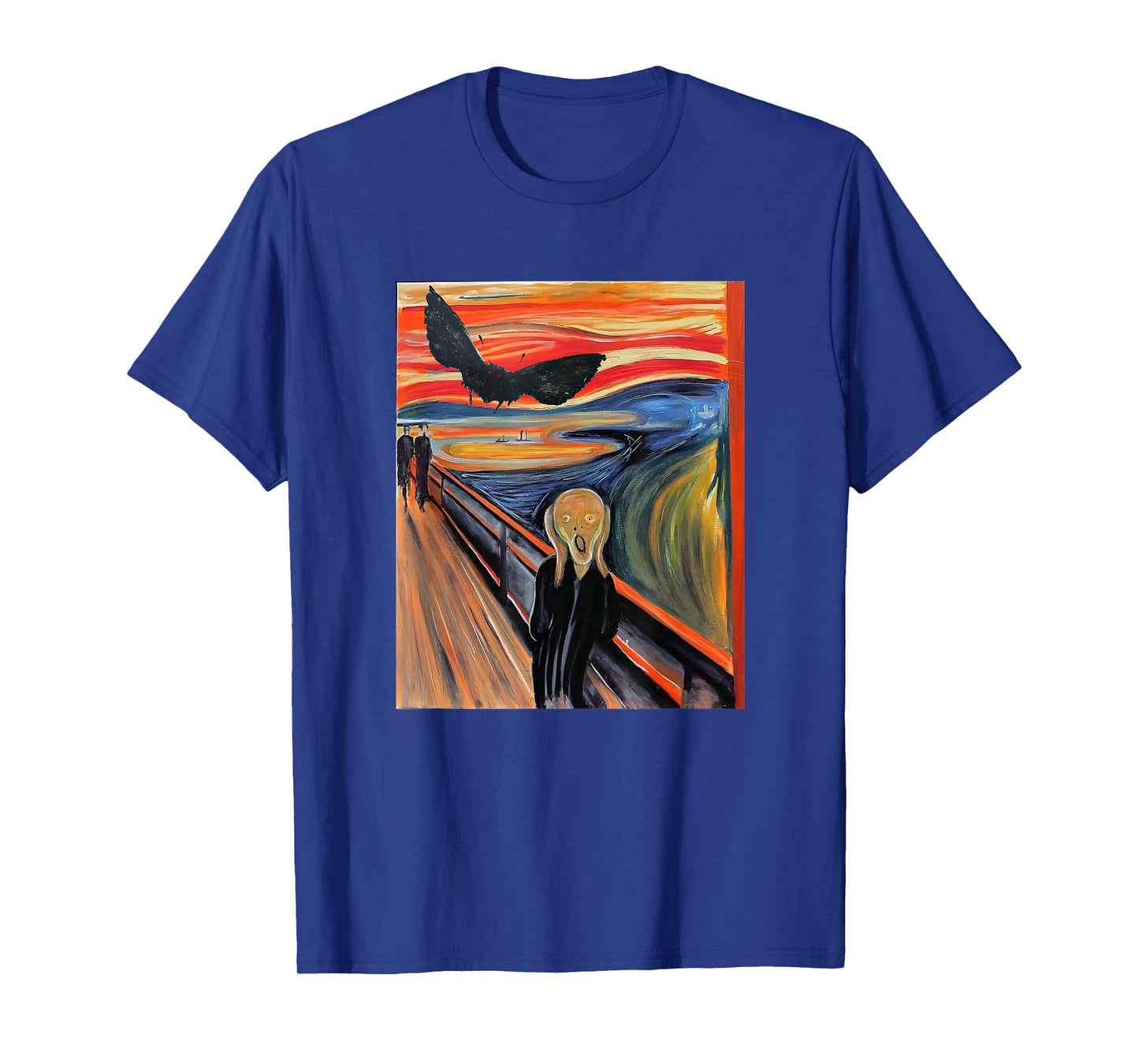 Mothman The Scream Mashup WV Cryptid Art T-Shirt