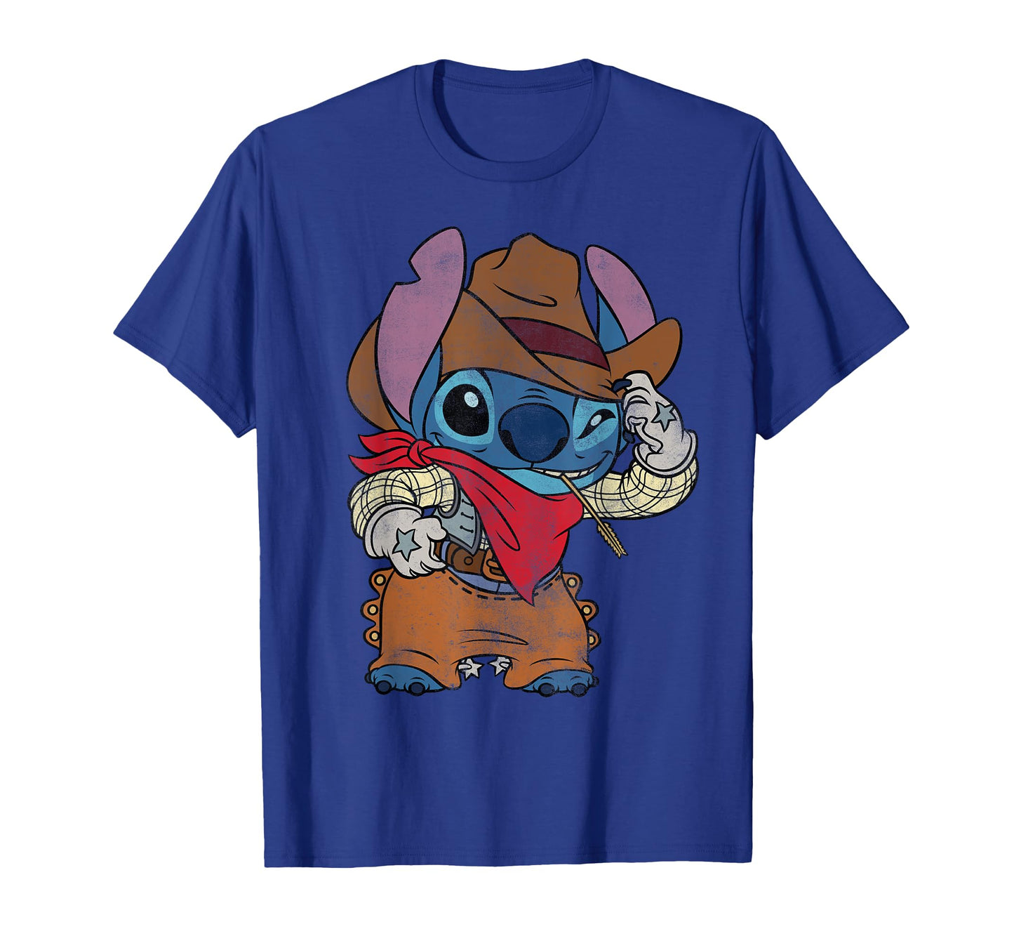 Disney Stitch Cowboy Costume Western Vintage Look T-Shirt